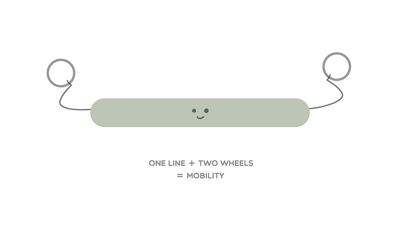 One Line，自行车，滑板车，