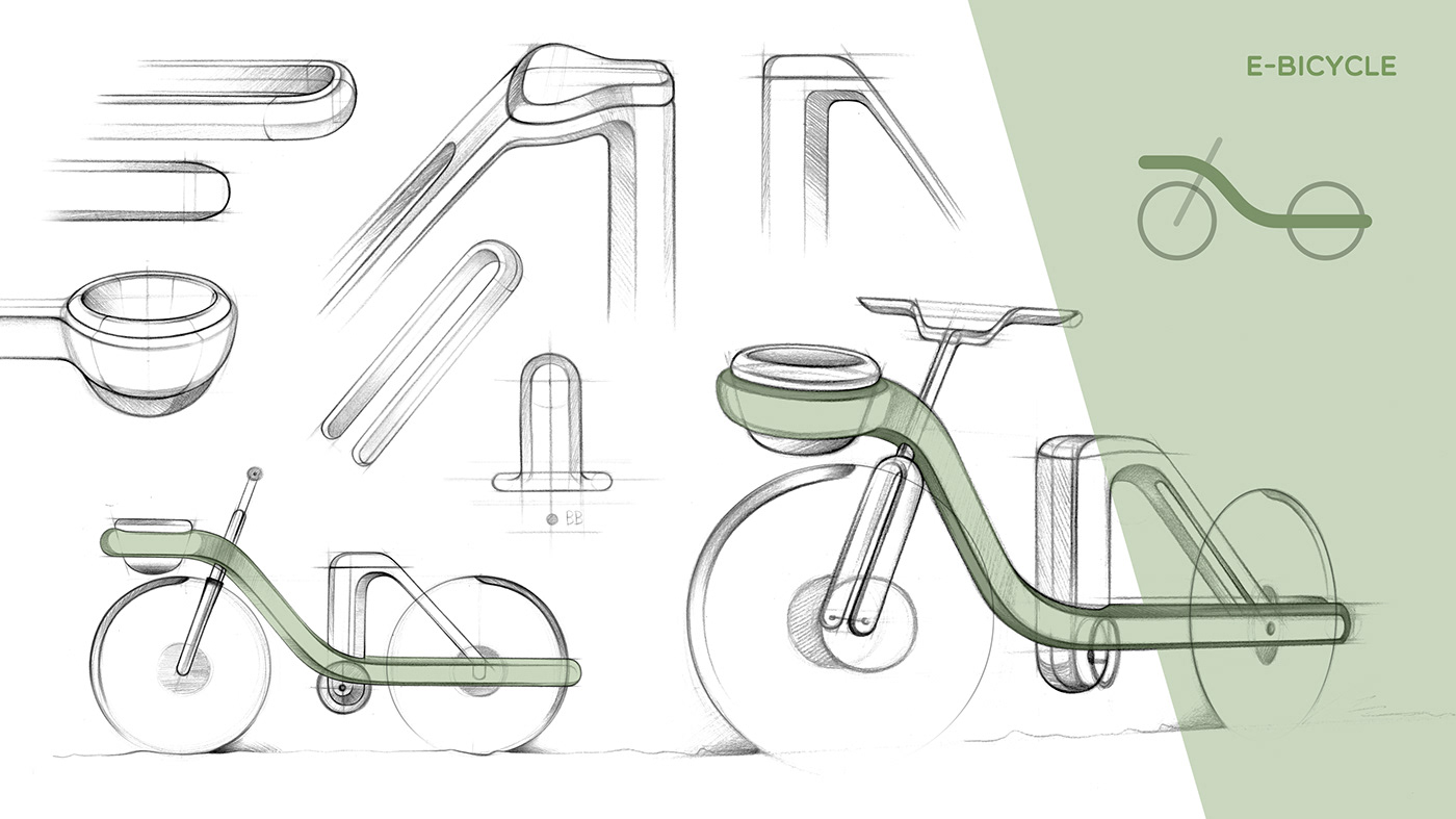 One Line，Bicycle，Scooter，