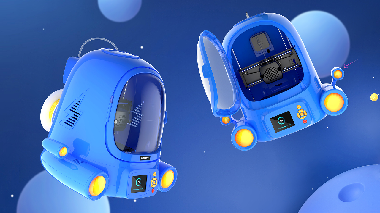 Space capsule，3D printer for children，