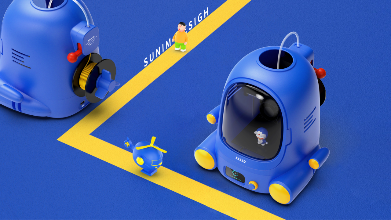 Space capsule，3D printer for children，