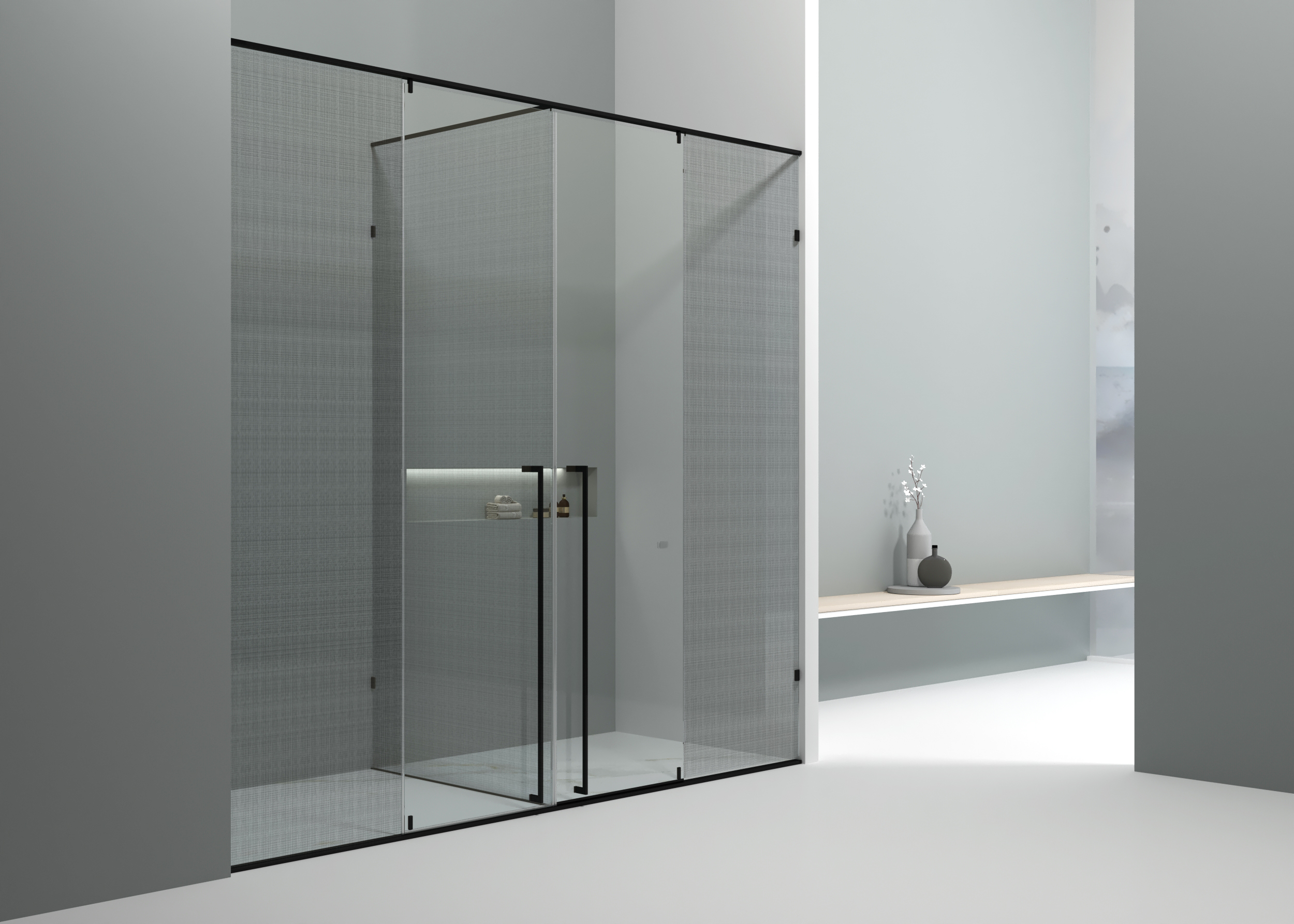 Shower room glass color matching，