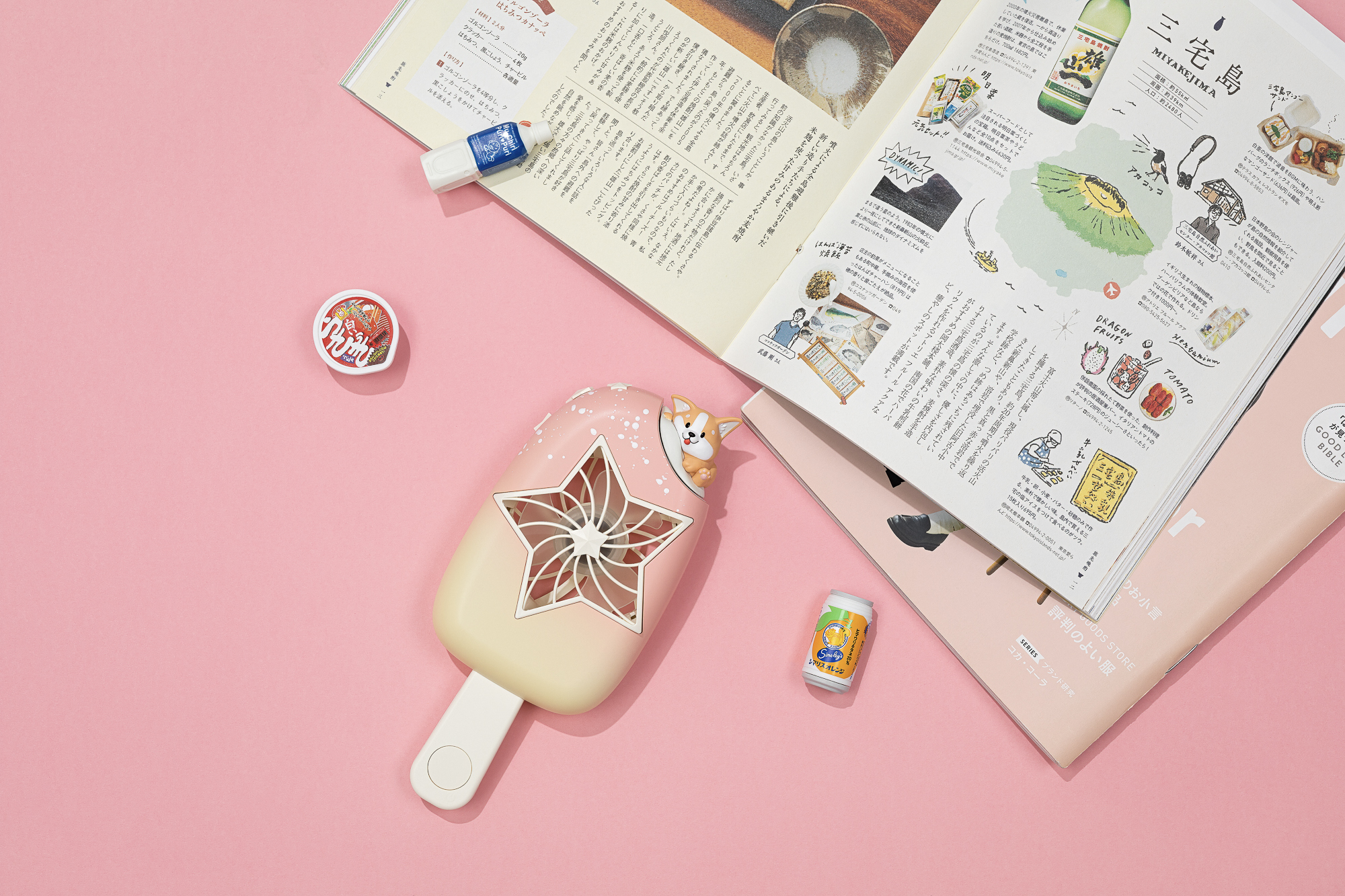 Butter cat，Ice cream，Fan，