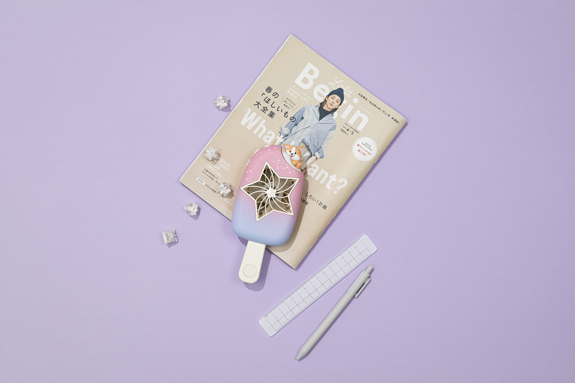 Butter cat，Ice cream，Fan，