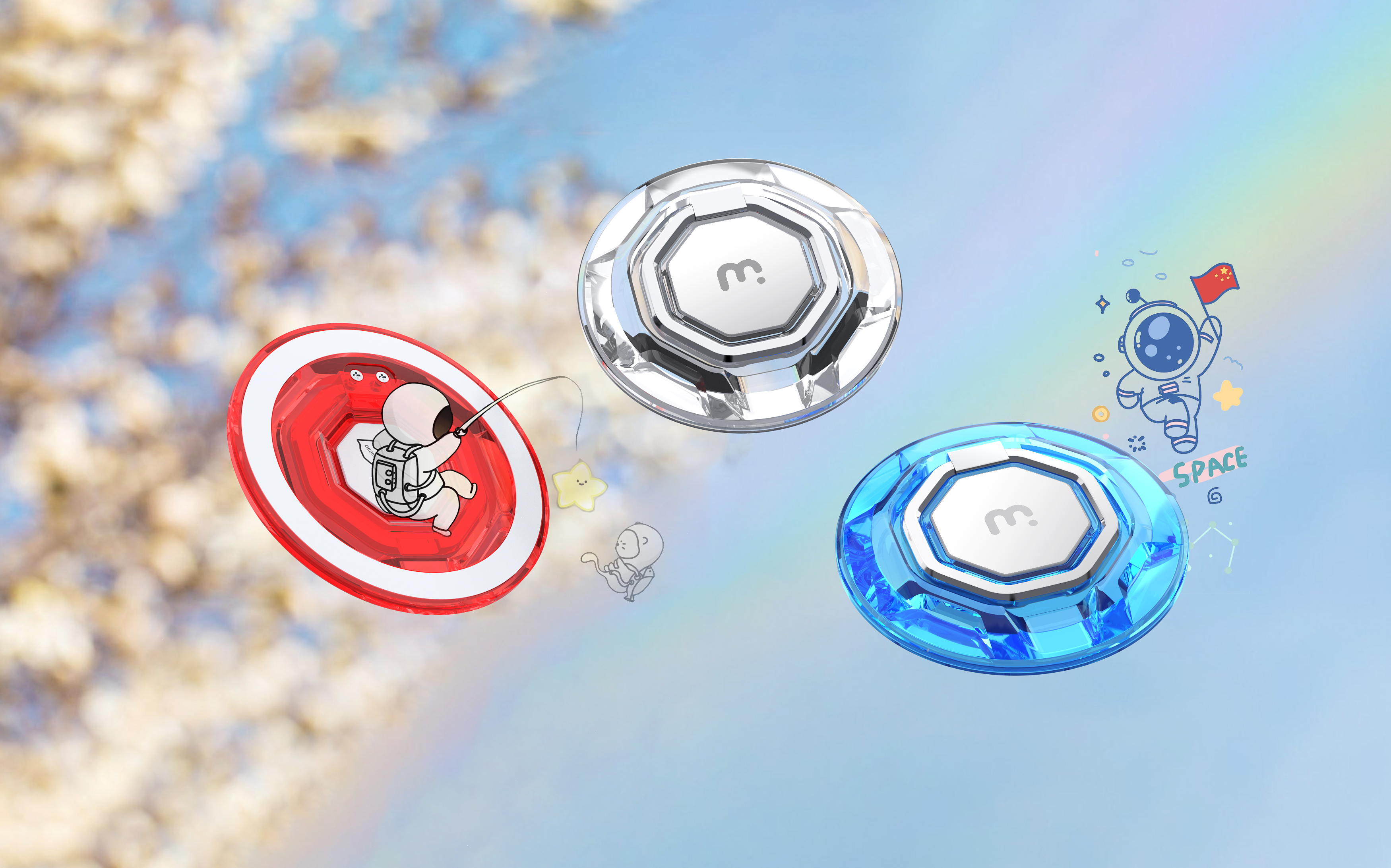 Magnetic support, Magsafe, transparent, crystal，