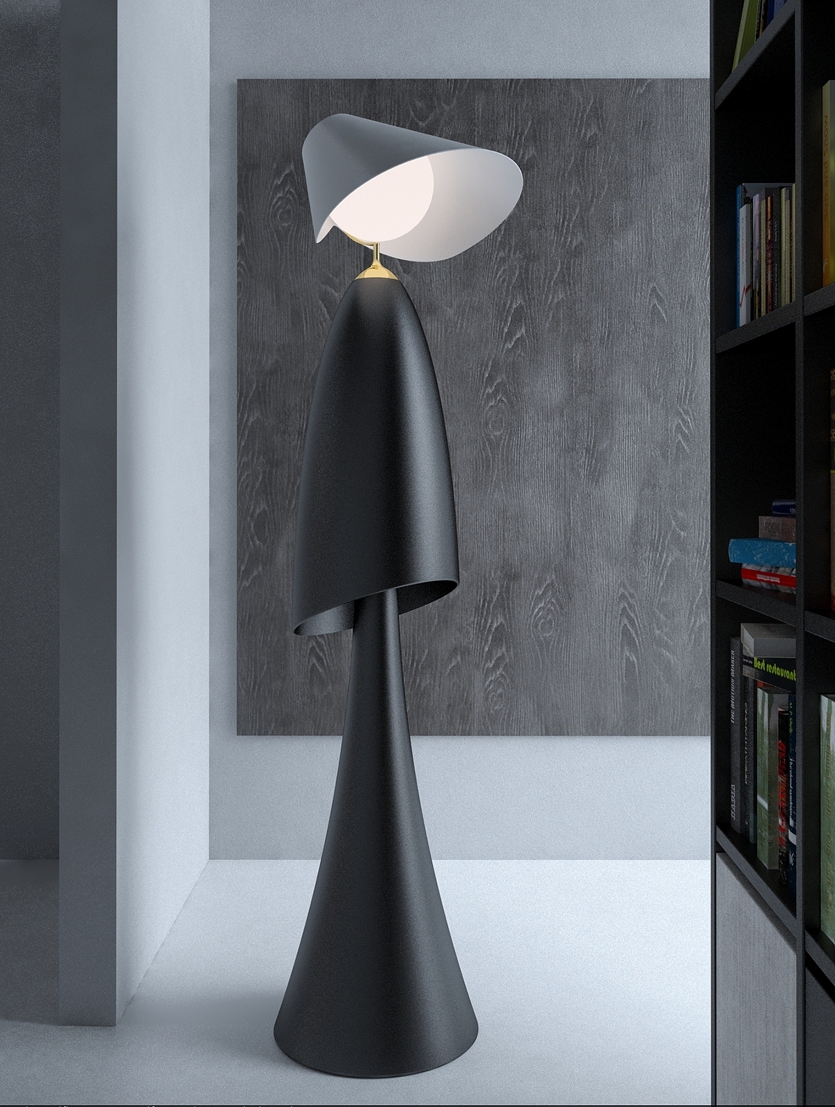 lamp，Floor lighting，Ancilla，black，red，white，