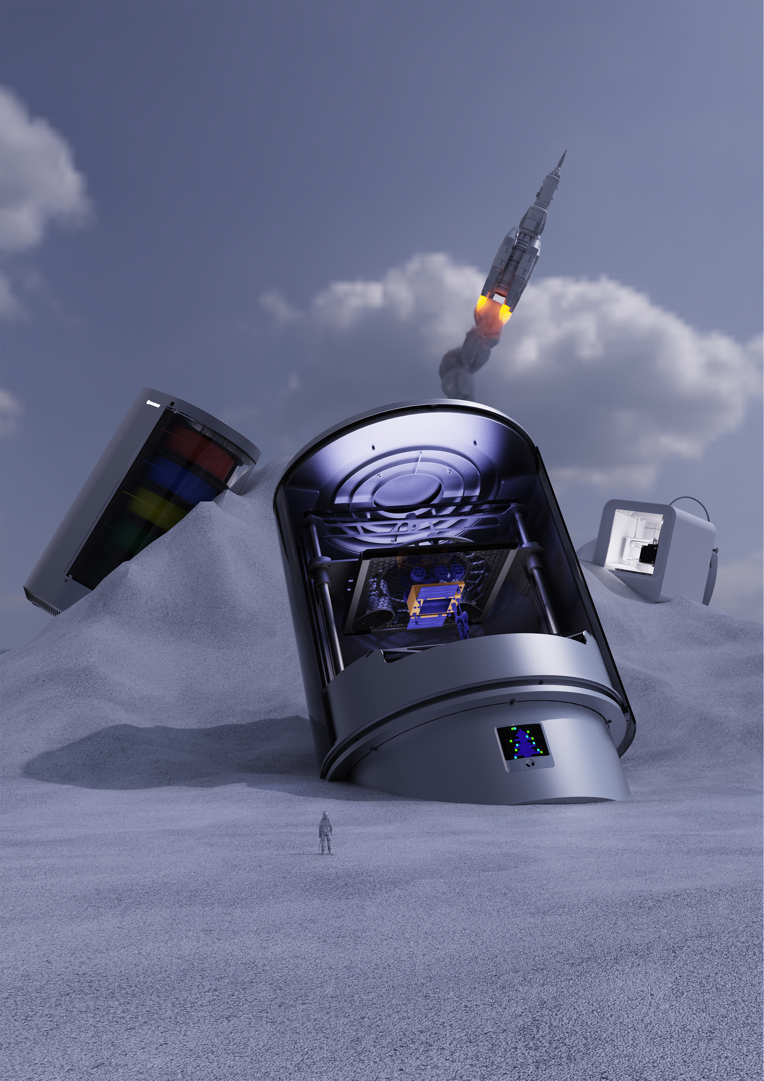 industrial design，3D printer，