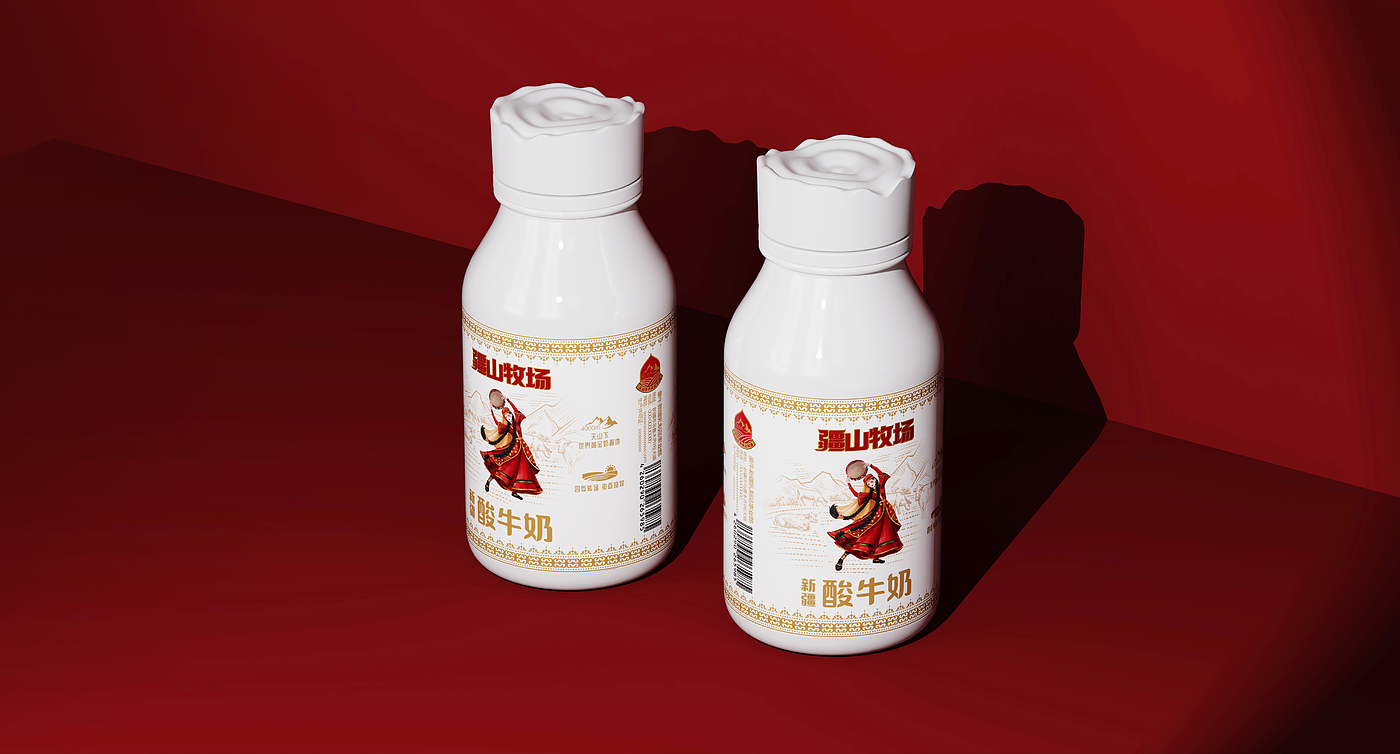 Xinjiang milk，Xinjiang milk，IP Design，IP Design，Milk packaging，Milk packaging，Xinjiang specialty，Xinjiang specialty，Kazakh，Kazakh，Milk design，Milk design，Brand design，Brand design，Cultural creation，Cultural creation，