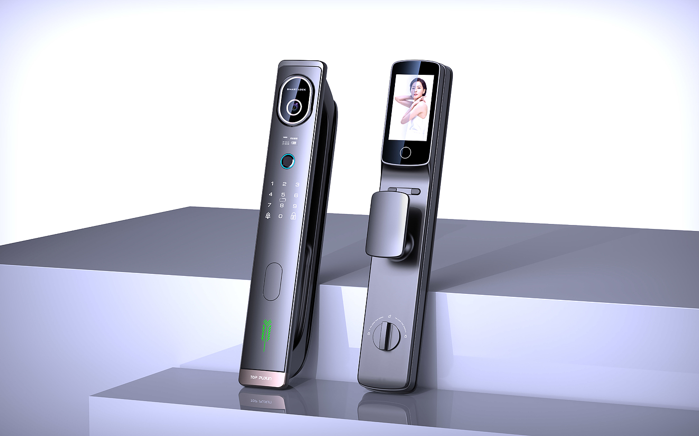 industrial design，Simple design，Intelligent door lock，Product appearance，