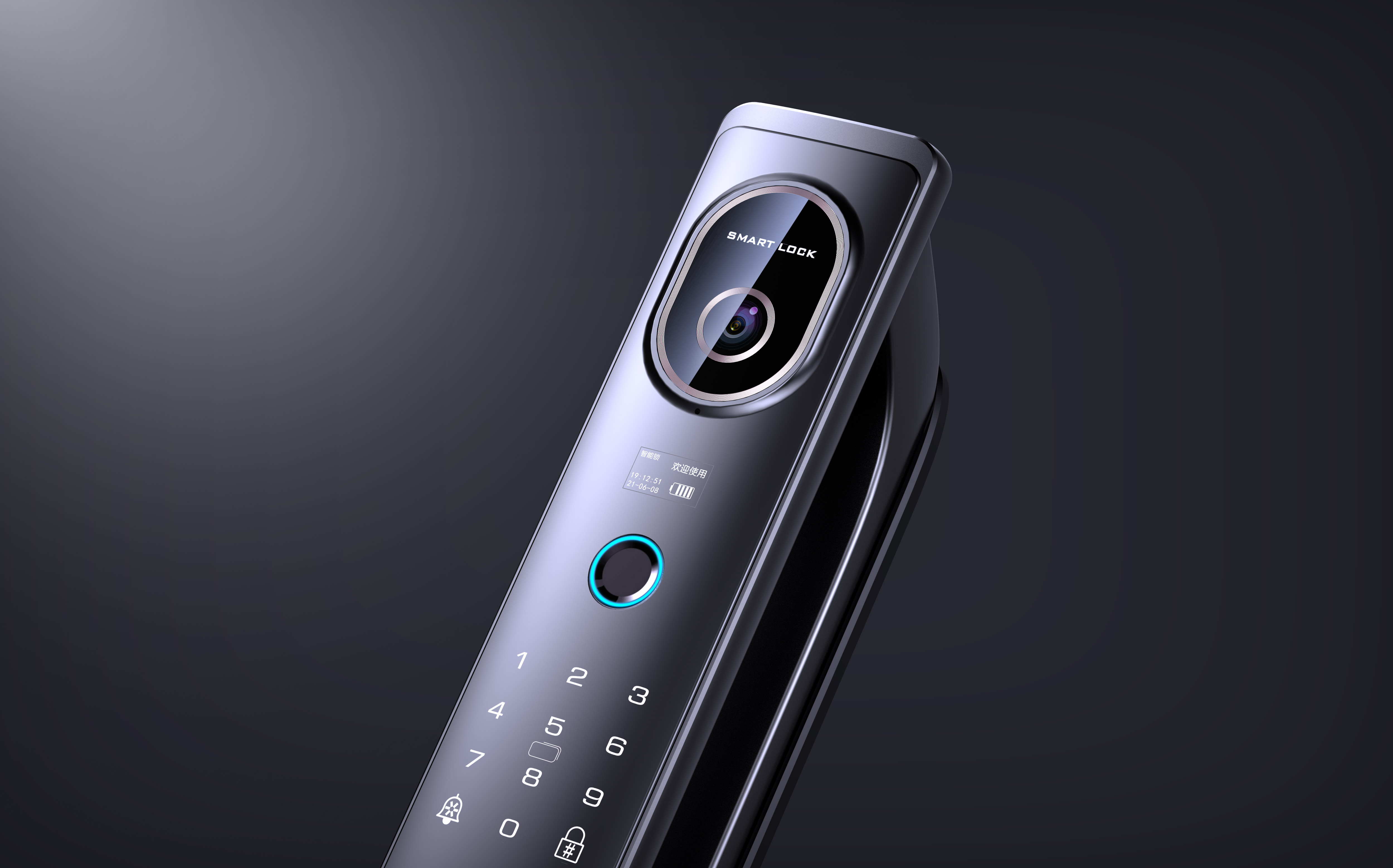 industrial design，Simple design，Intelligent door lock，Product appearance，