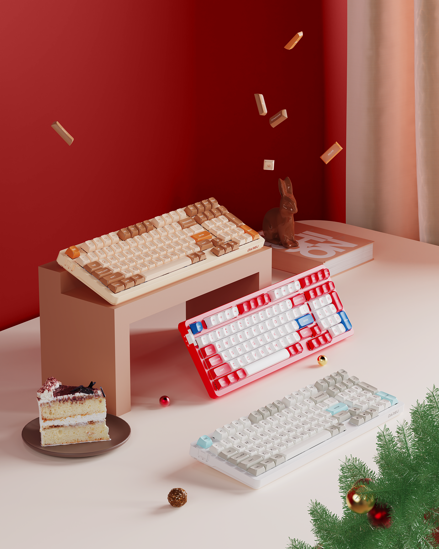 Daryou，Mechanical keyboard，98 column，Cake，Table setting，