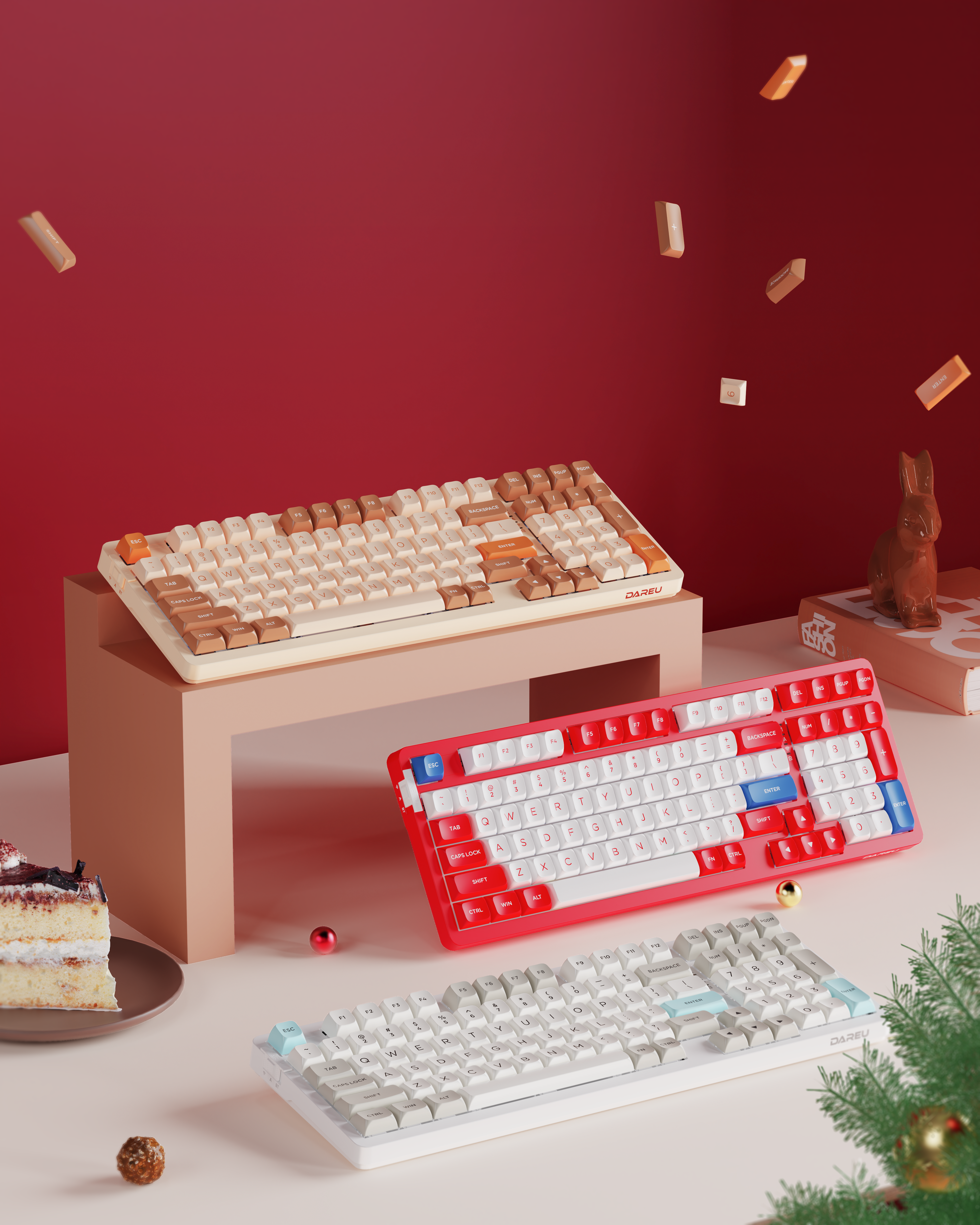 Daryou，Mechanical keyboard，98 column，Cake，Table setting，