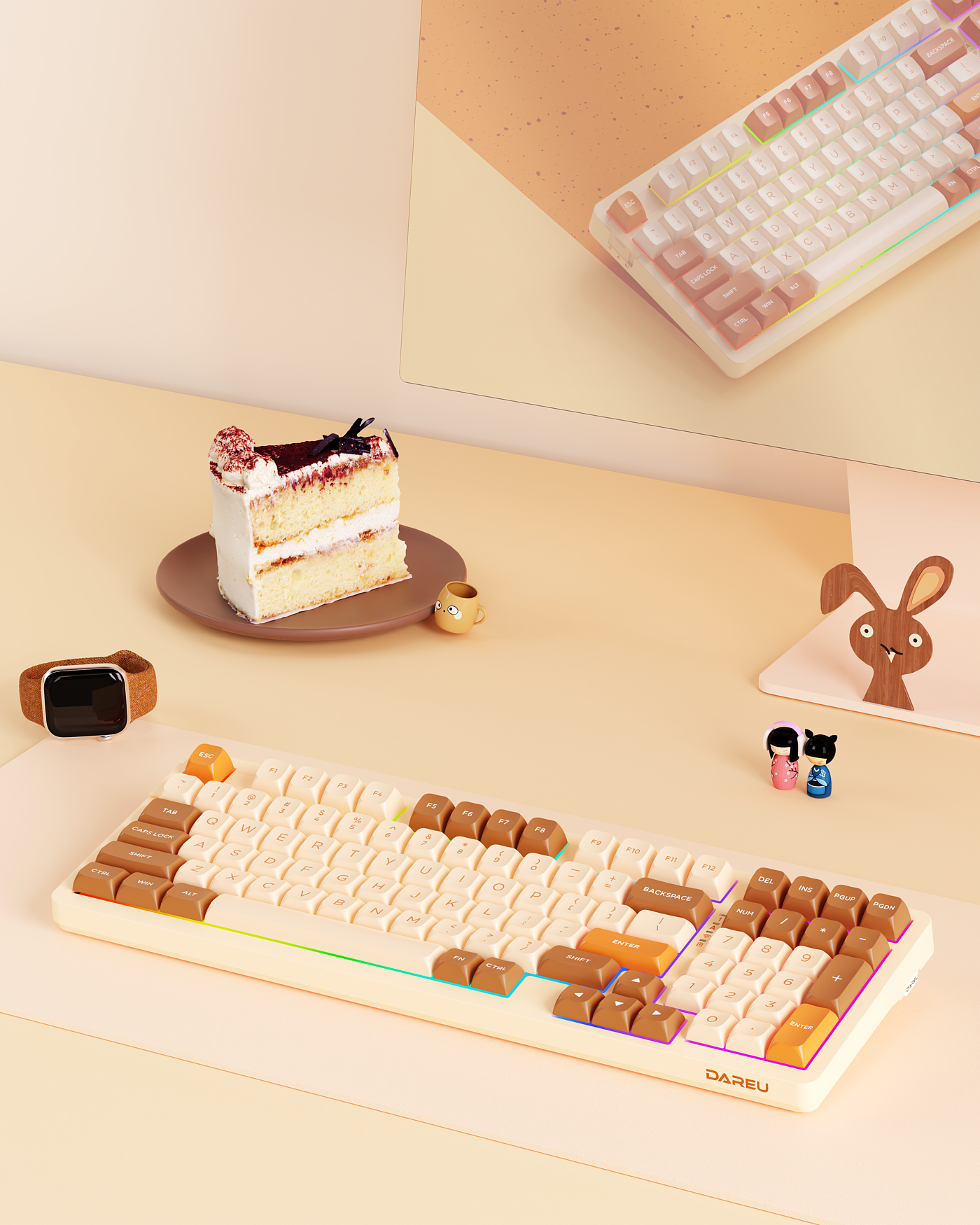 Daryou，Mechanical keyboard，98 column，Cake，Table setting，