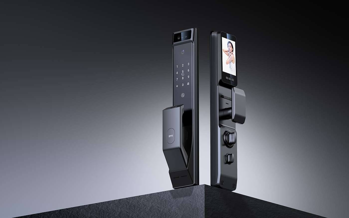 industrial design，Simple design，Intelligent door lock，Product appearance，