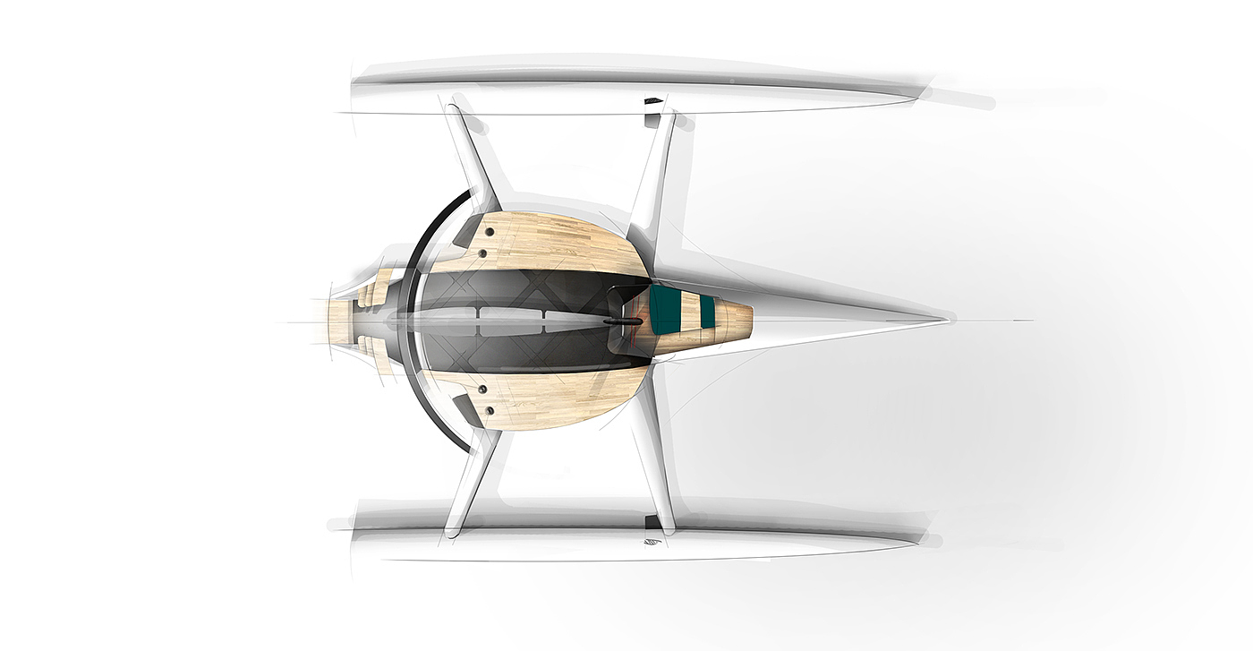 a ship，yacht，sketch，industrial design，Interior，