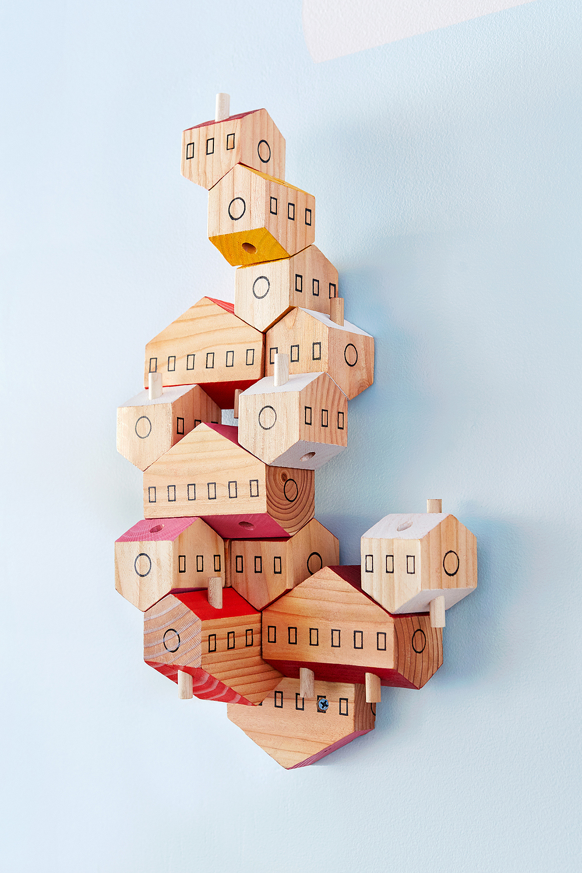 children，Toys，Building blocks，Puzzle，house，wood，
