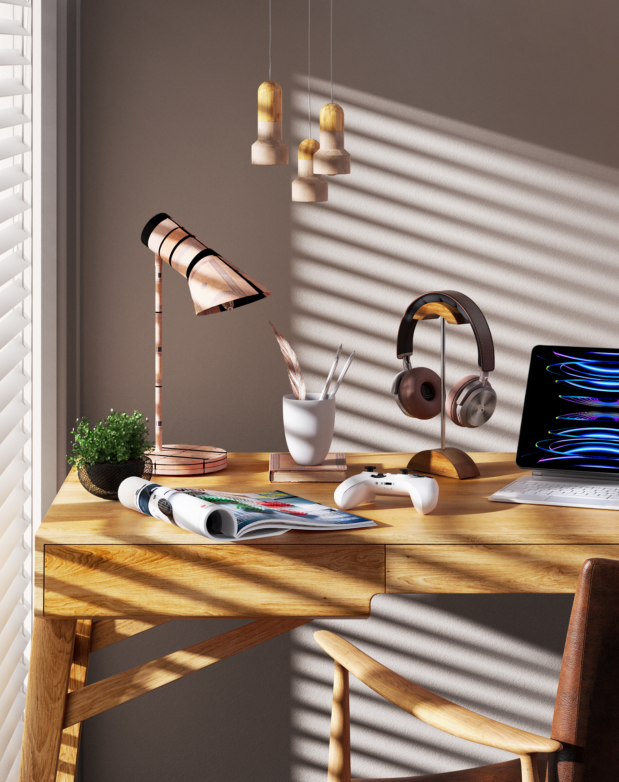 Headphone rendering，Camera rendering，Power bank rendering，3C products，