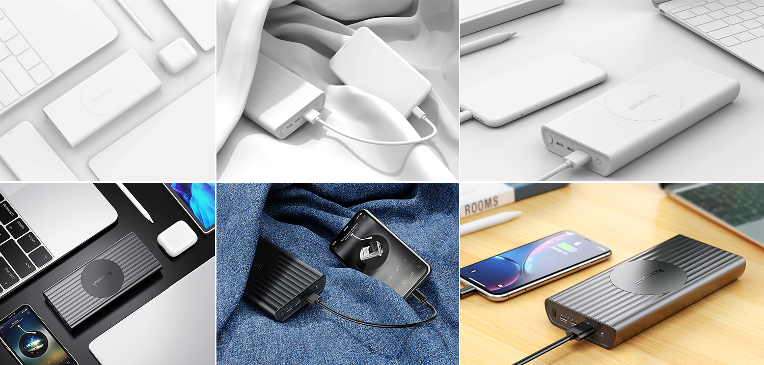 Headphone rendering，Camera rendering，Power bank rendering，3C products，