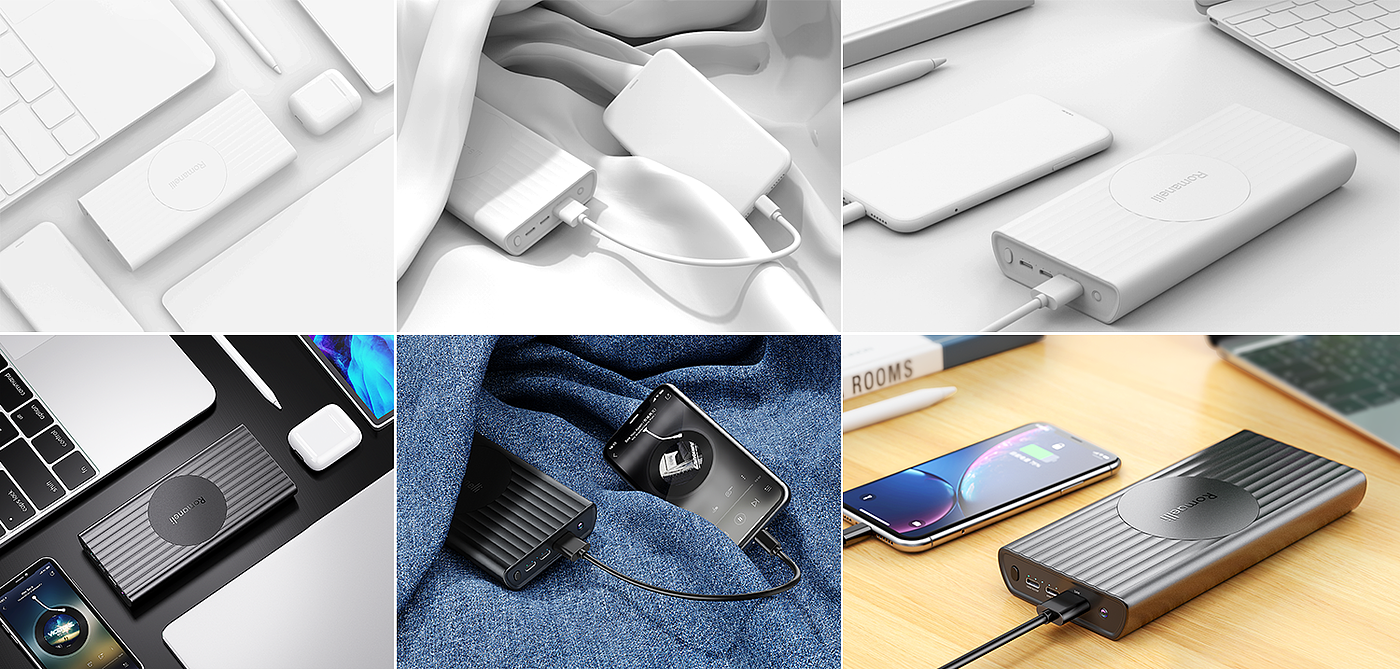 Headphone rendering，Camera rendering，Power bank rendering，3C products，