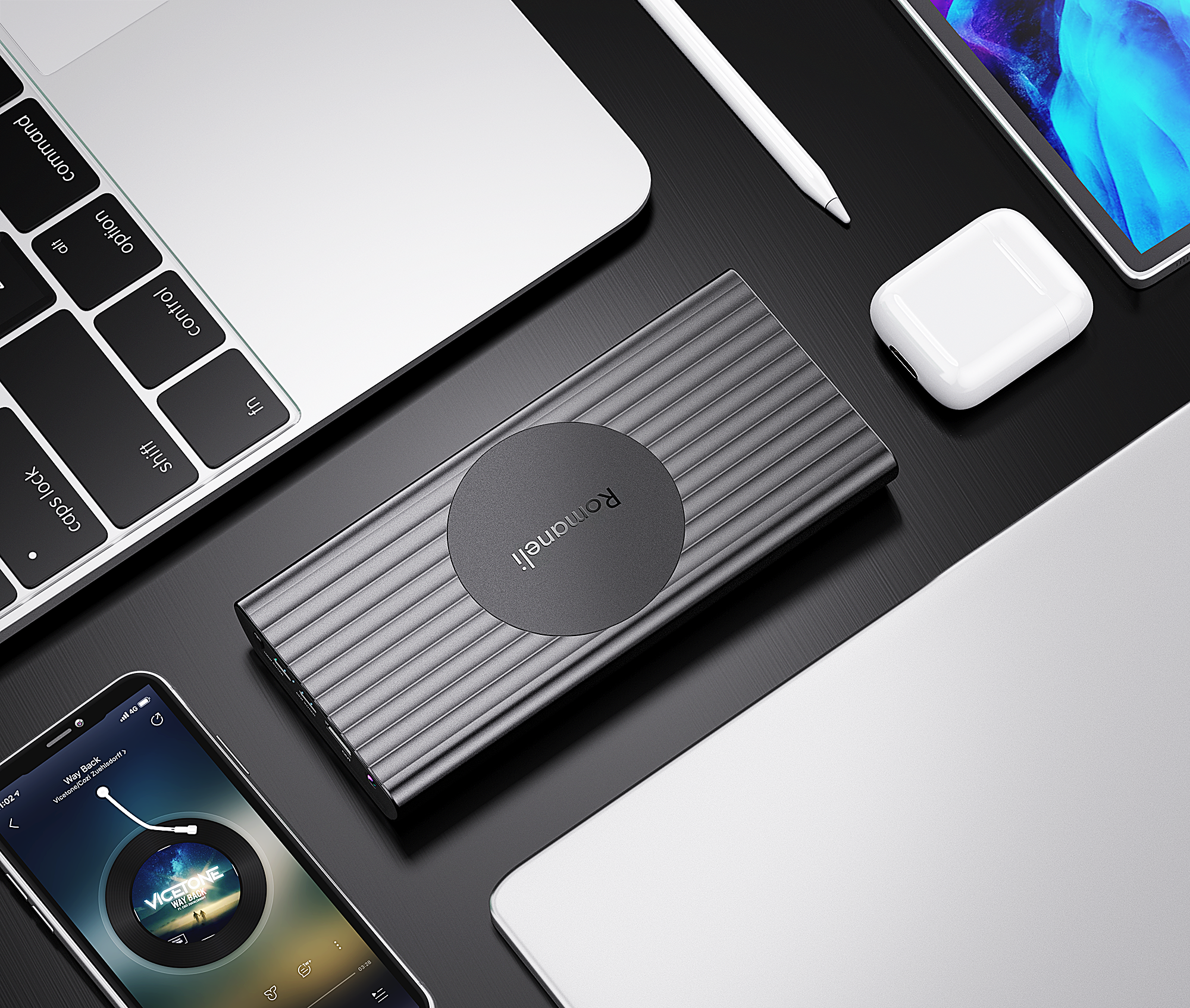 Headphone rendering，Camera rendering，Power bank rendering，3C products，