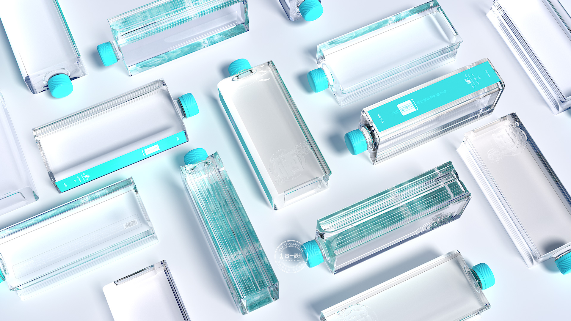 Mineral water packaging design，Bottle design，Packaging Design of Water Bottle，Gu Yi design，