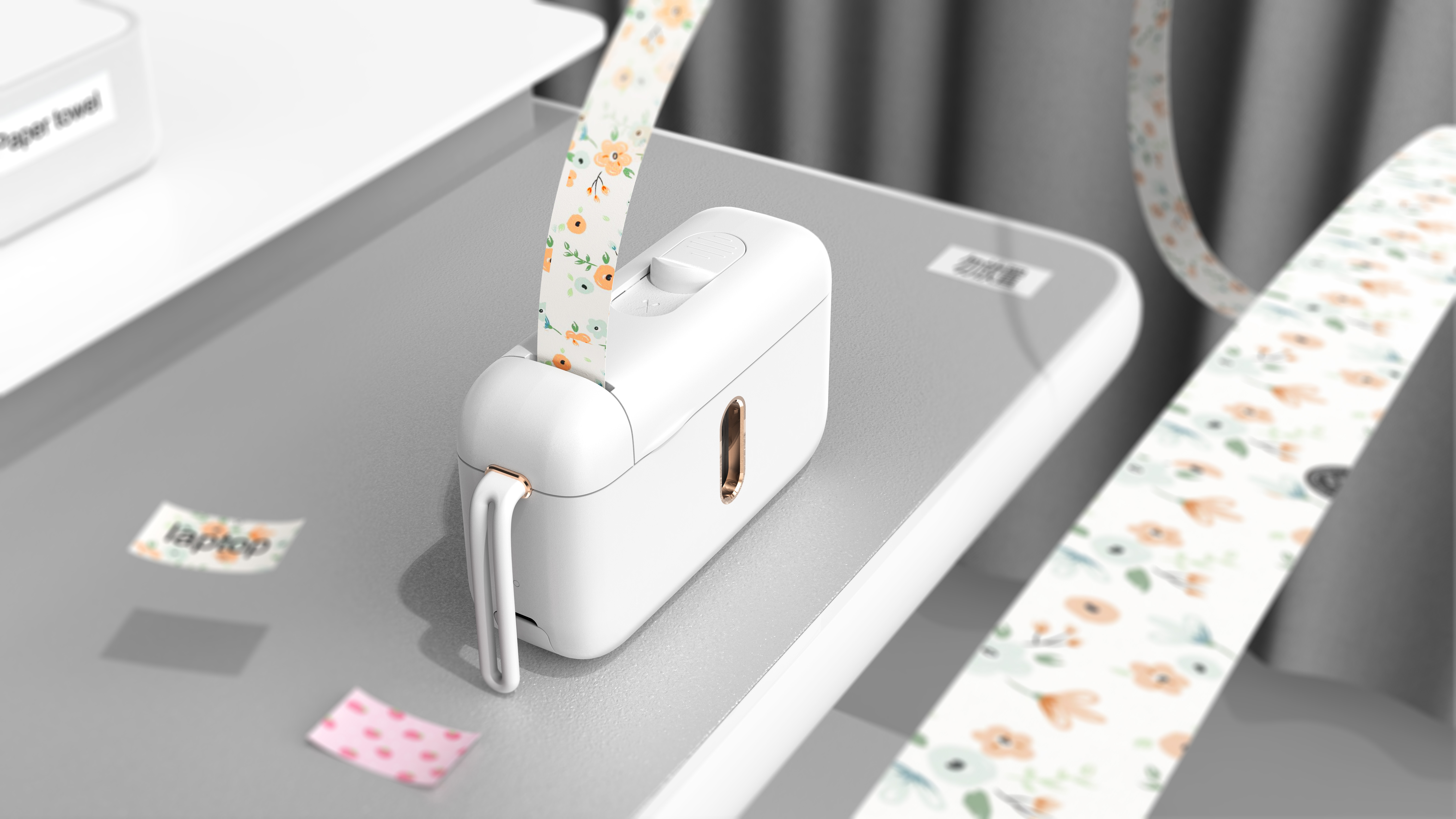 industrial design，product design，printer，Sticker printer，Simple design，