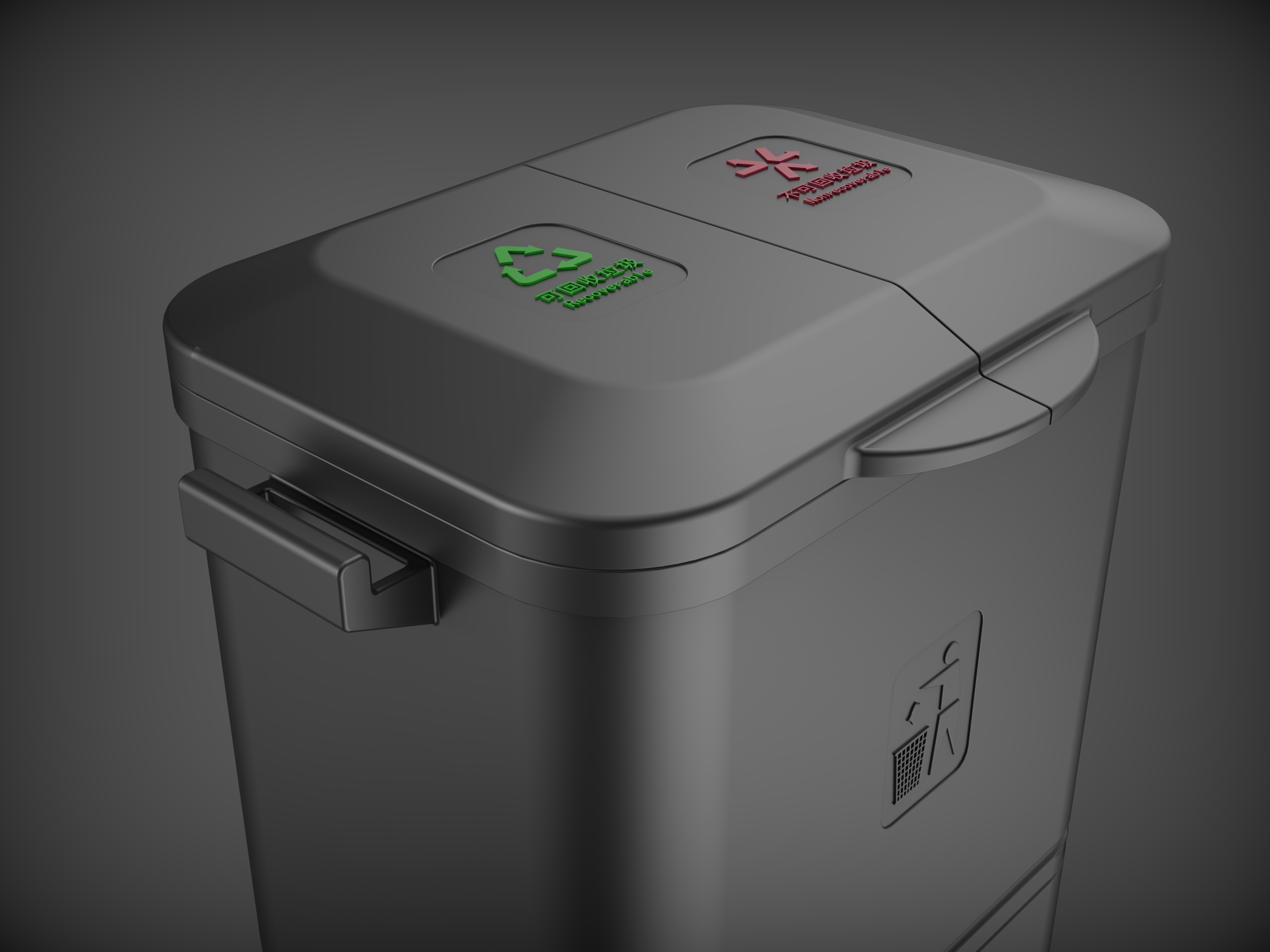 Kitchen, sanitation, garbage can, multi-function，