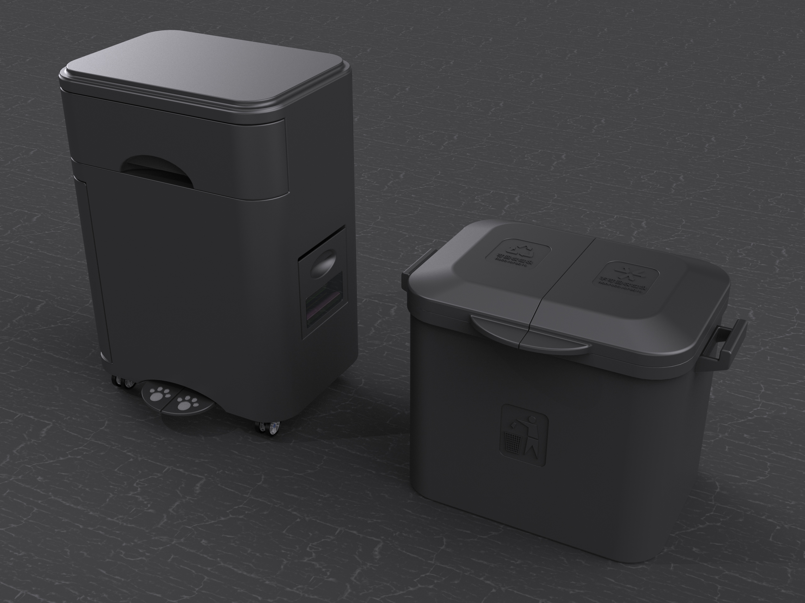 Kitchen, sanitation, garbage can, multi-function，