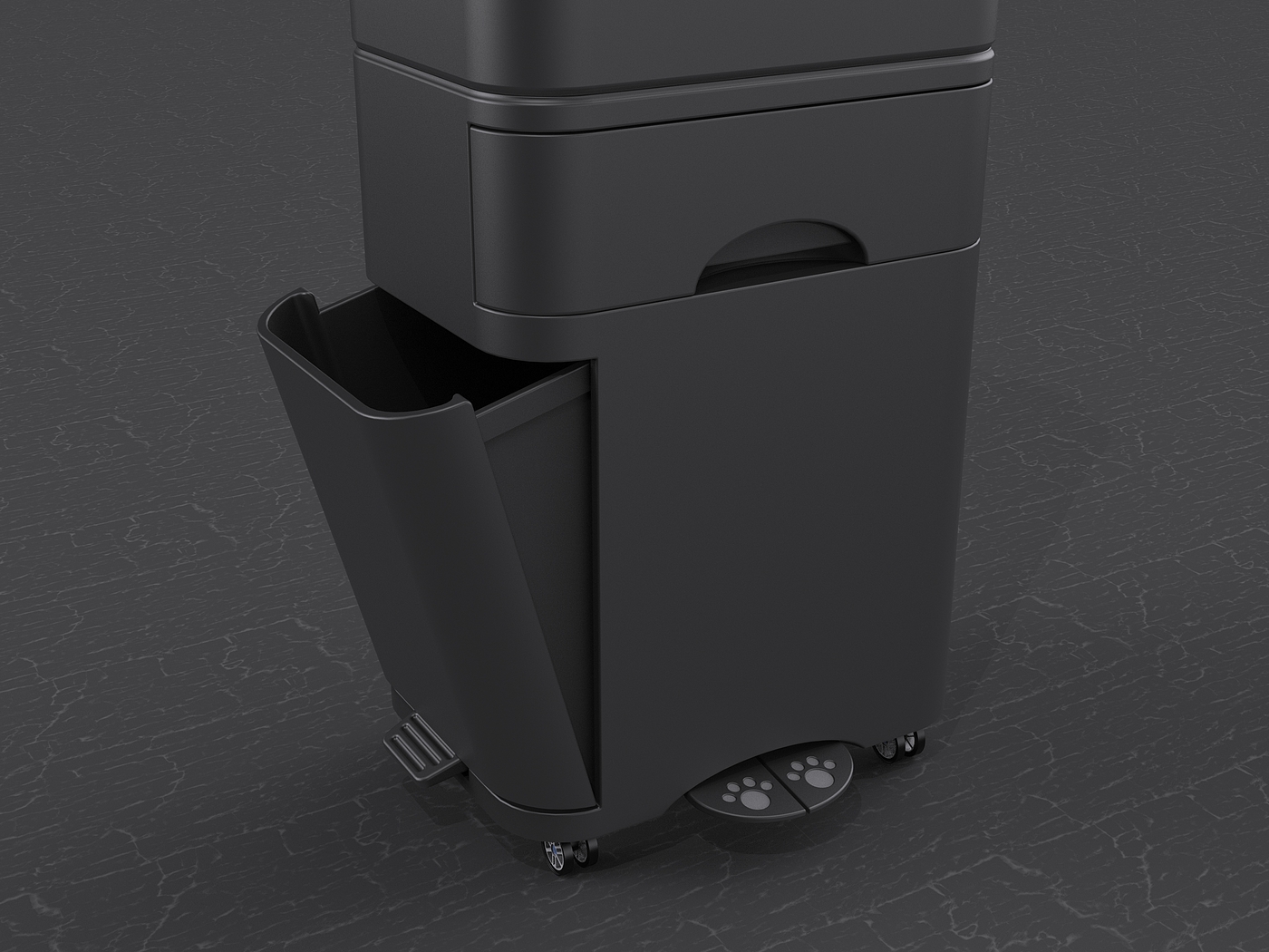 Kitchen, sanitation, garbage can, multi-function，