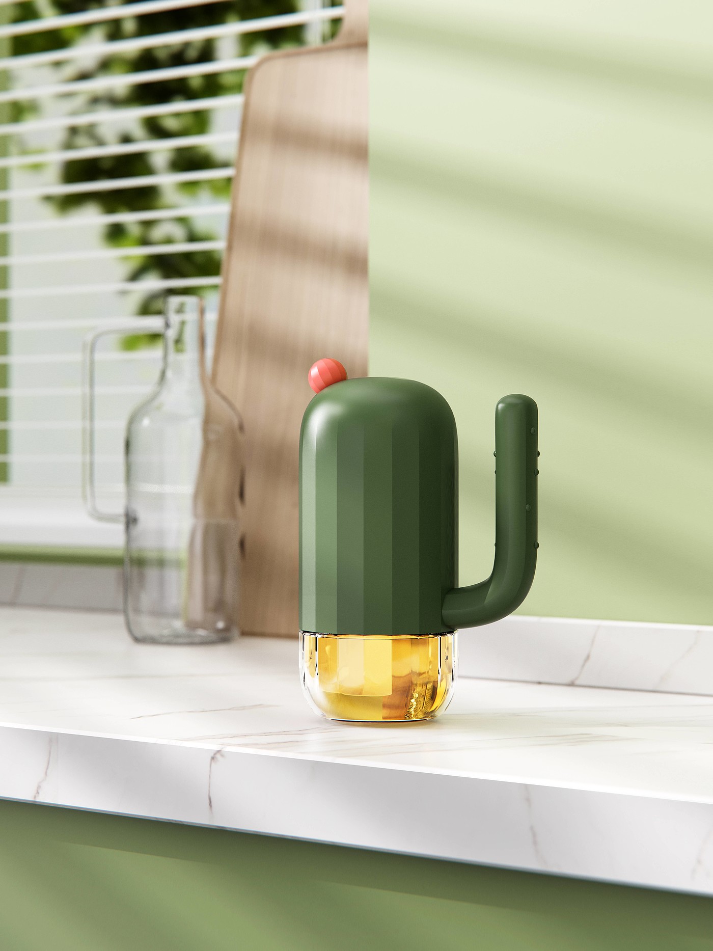 cactus，Oil pot，