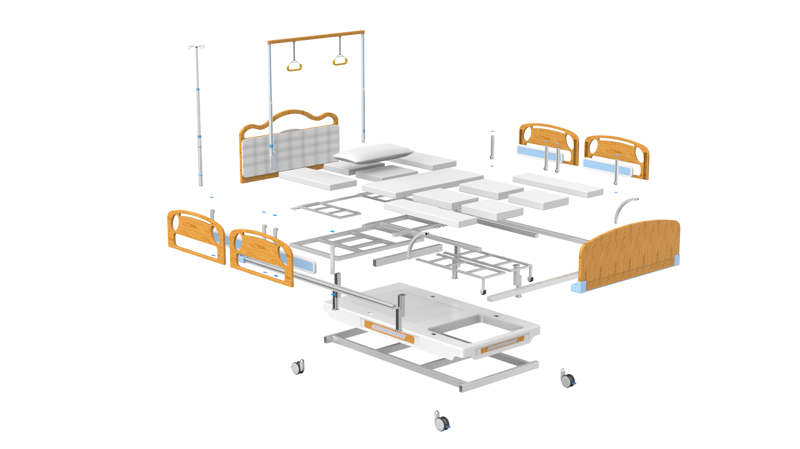 hospital，medical care，Beds，treatment，Mobile beds，physiotherapy，Hospital facilities，hospital bed，