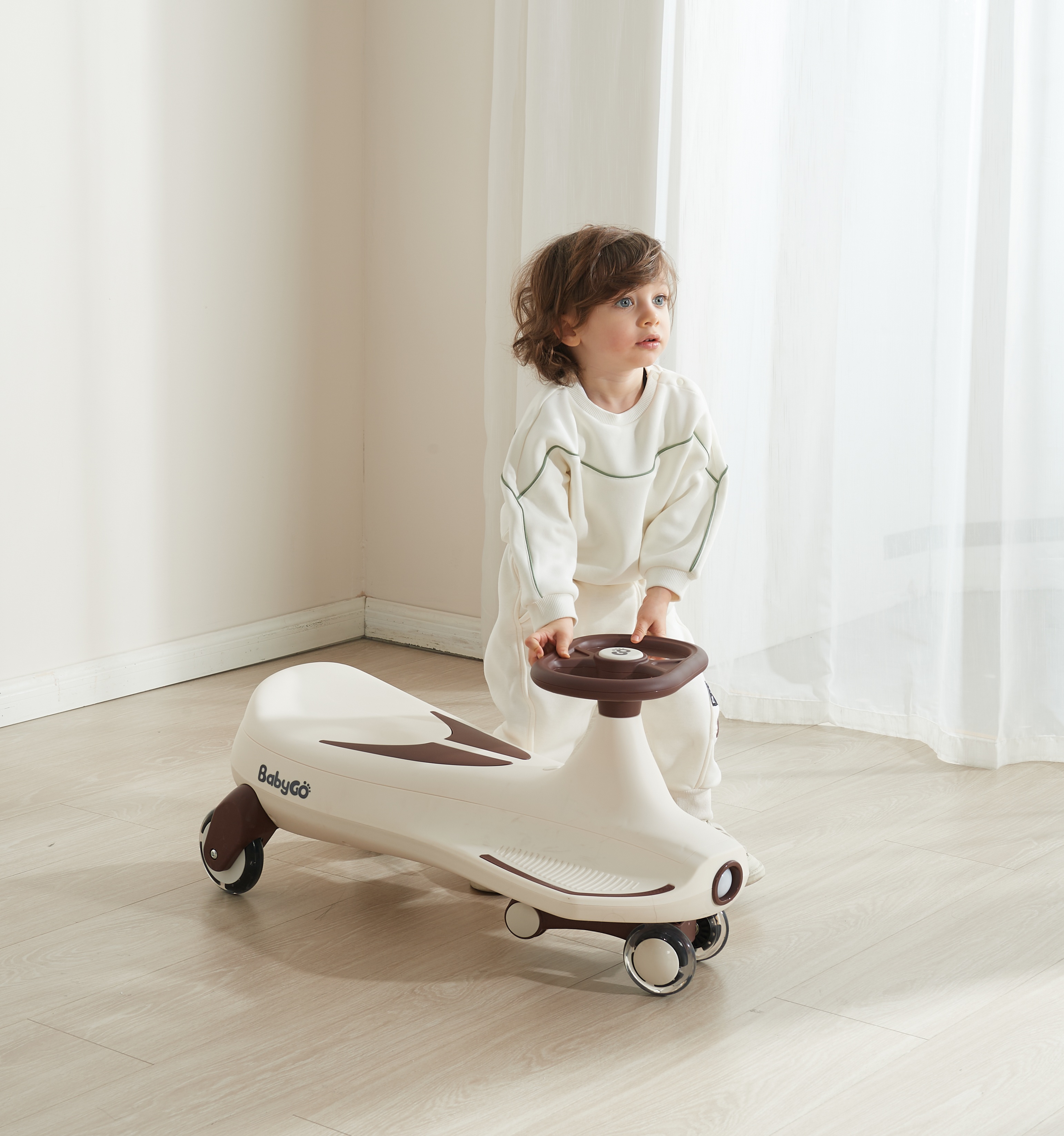 swing car，Parenting，Mute wheel，