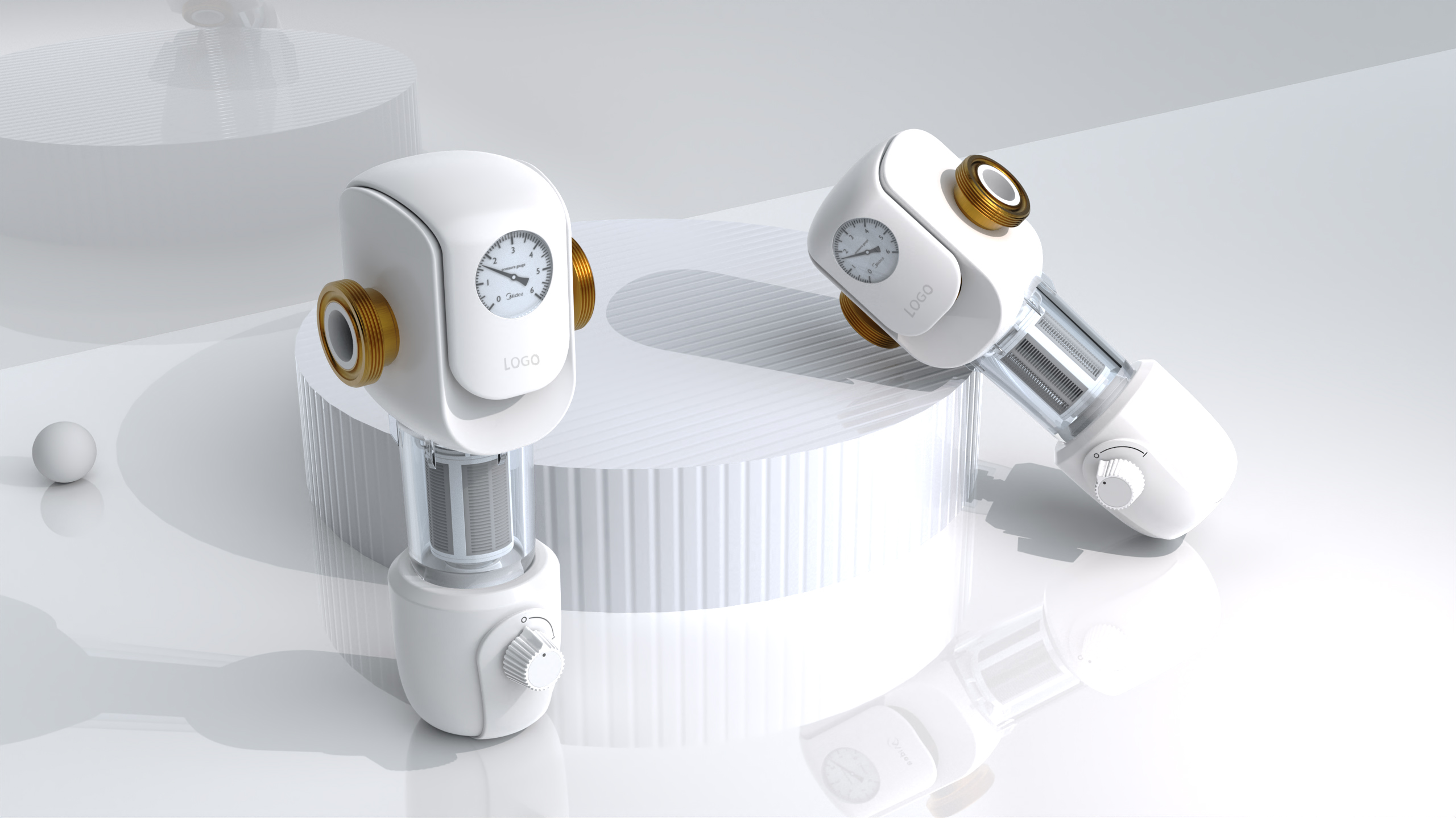 Tap water prefilter，Automatic backwash household water purifier，Whole House Central Water Filter All Copper，