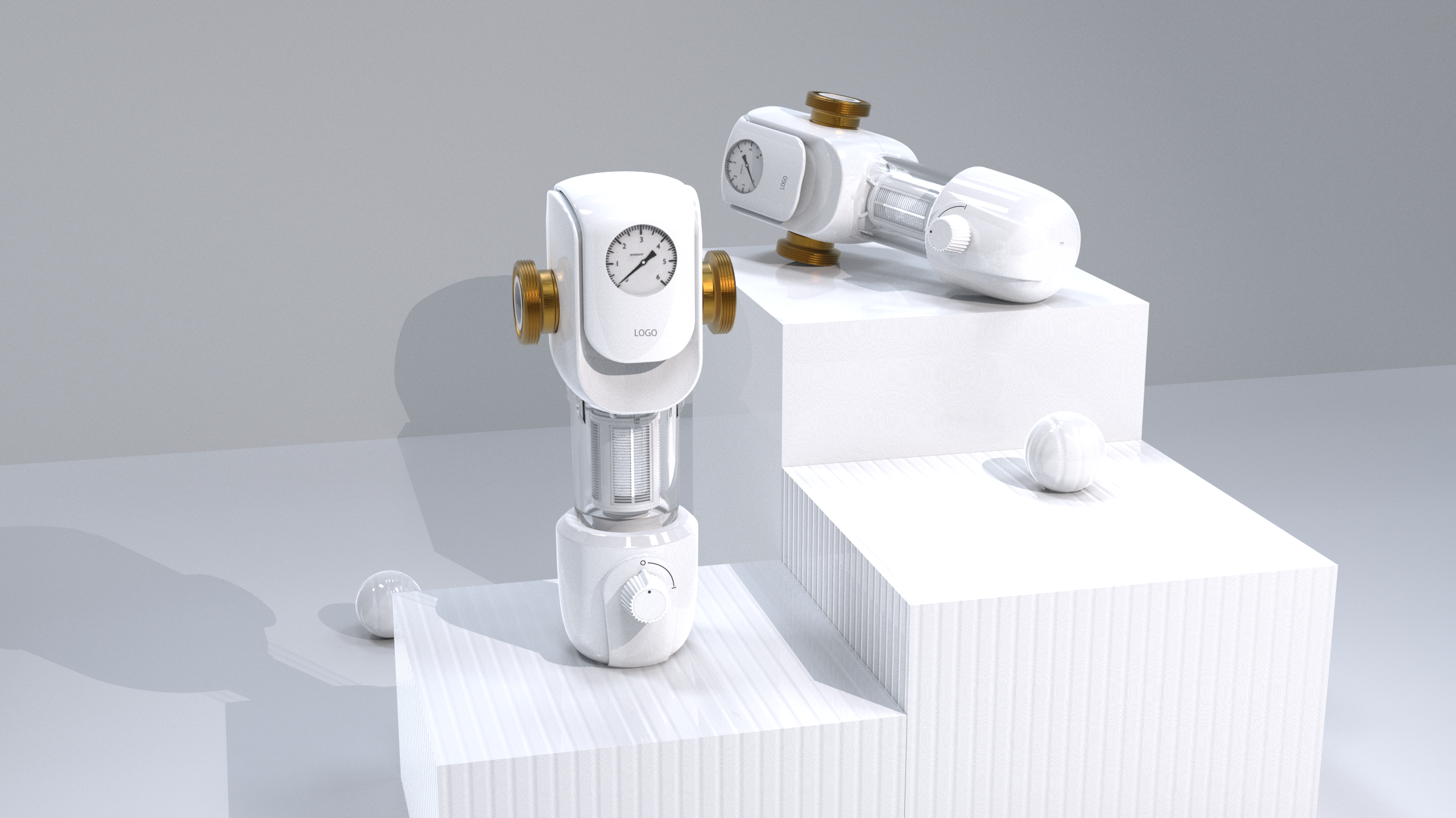 Tap water prefilter，Automatic backwash household water purifier，Whole House Central Water Filter All Copper，