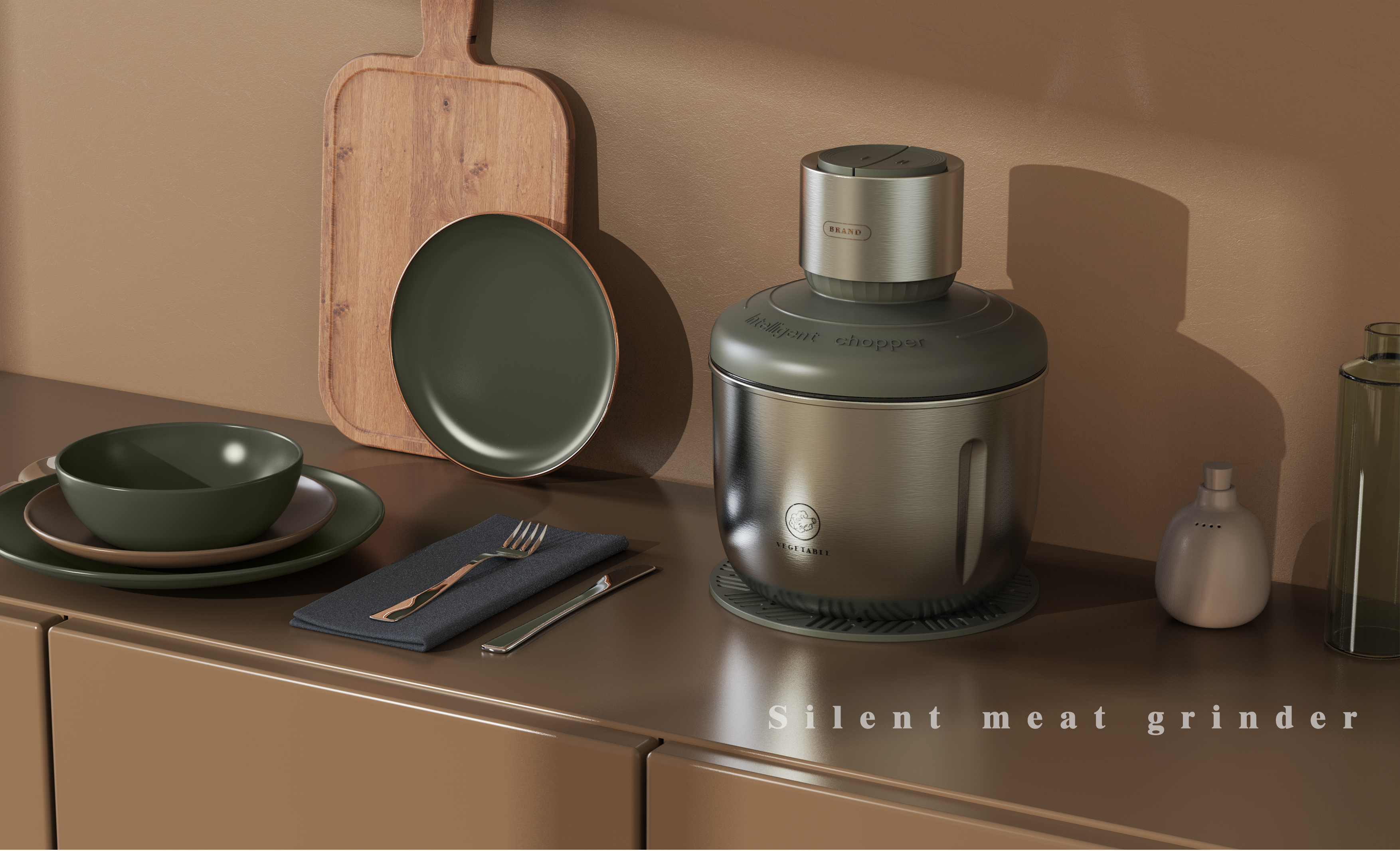 Nordic style design. Mute meat grinder，