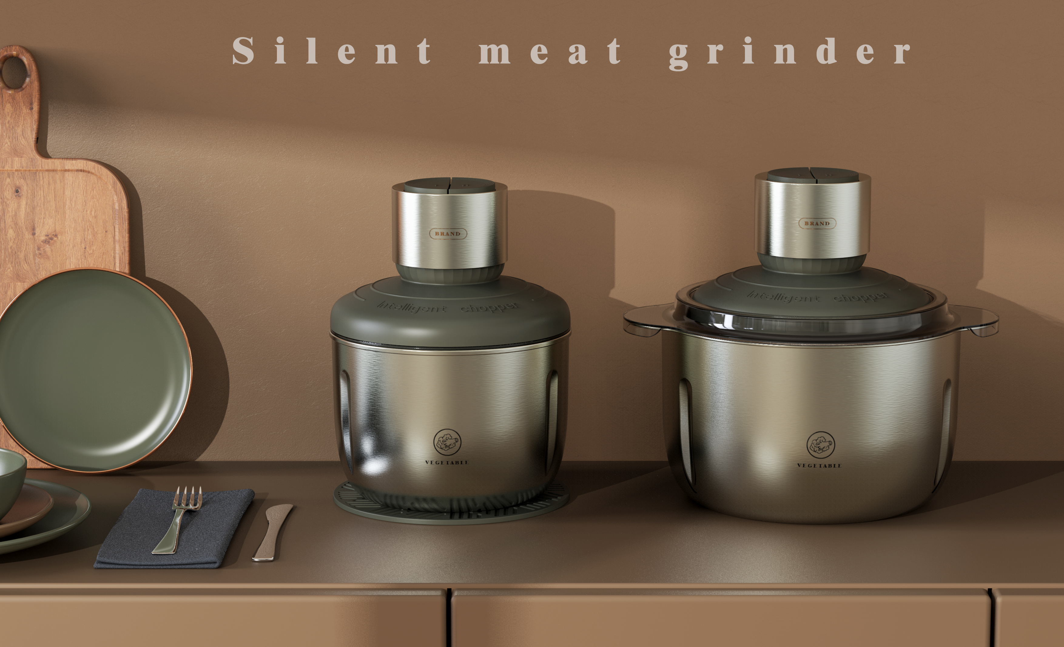 Nordic style design. Mute meat grinder，