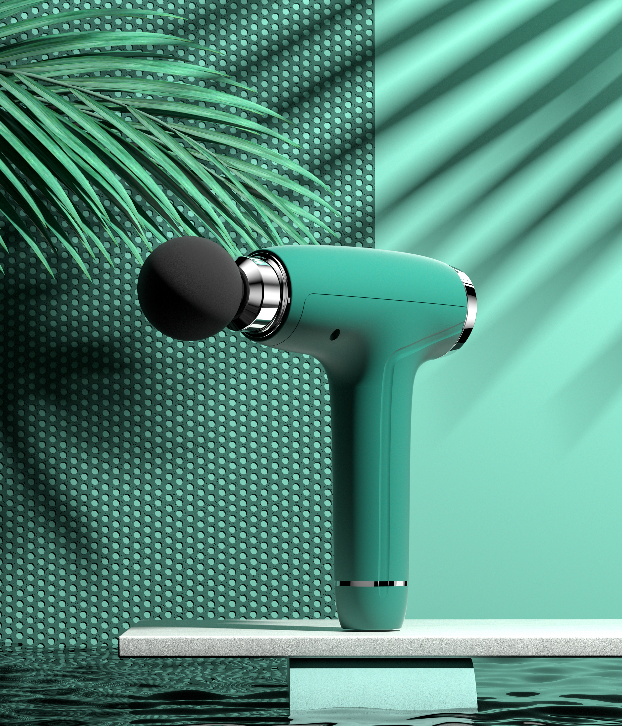 c4d，oc，3D modeling，3D modeling，Product modeling，Product rendering，Fascia gun，online retailers，