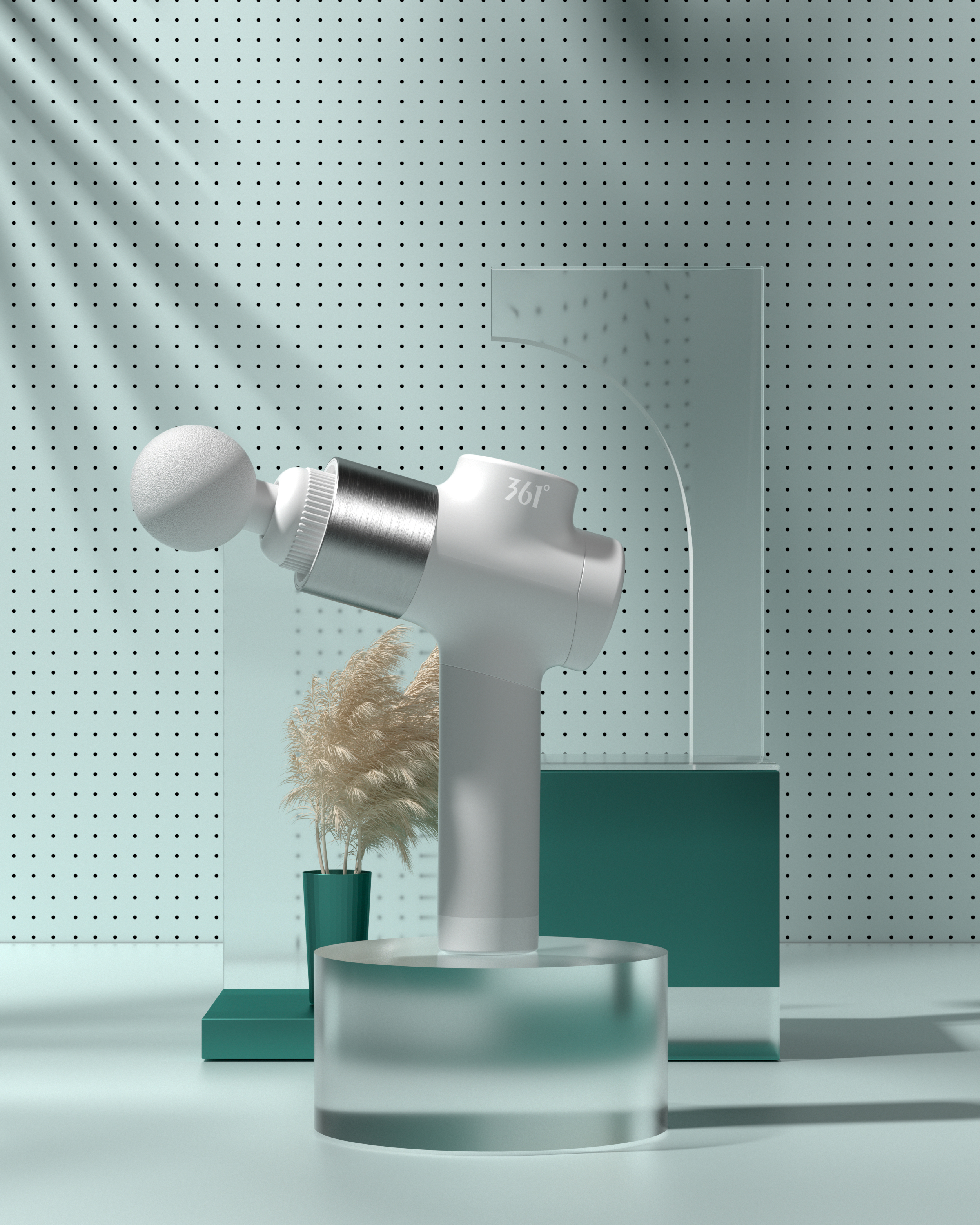 c4d，oc，3D modeling，3D modeling，Product modeling，Product rendering，Fascia gun，online retailers，