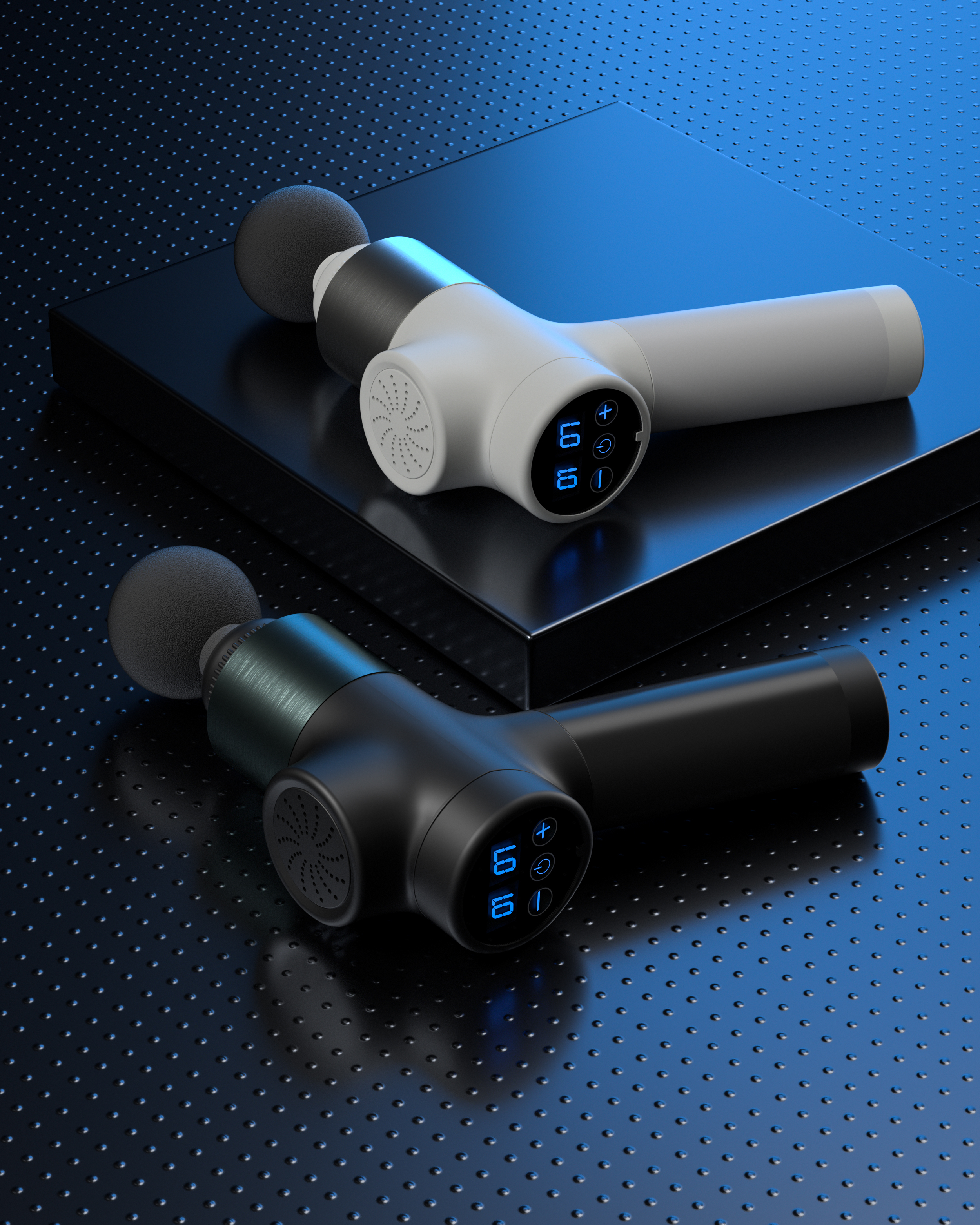 c4d，oc，3D modeling，3D modeling，Product modeling，Product rendering，Fascia gun，online retailers，