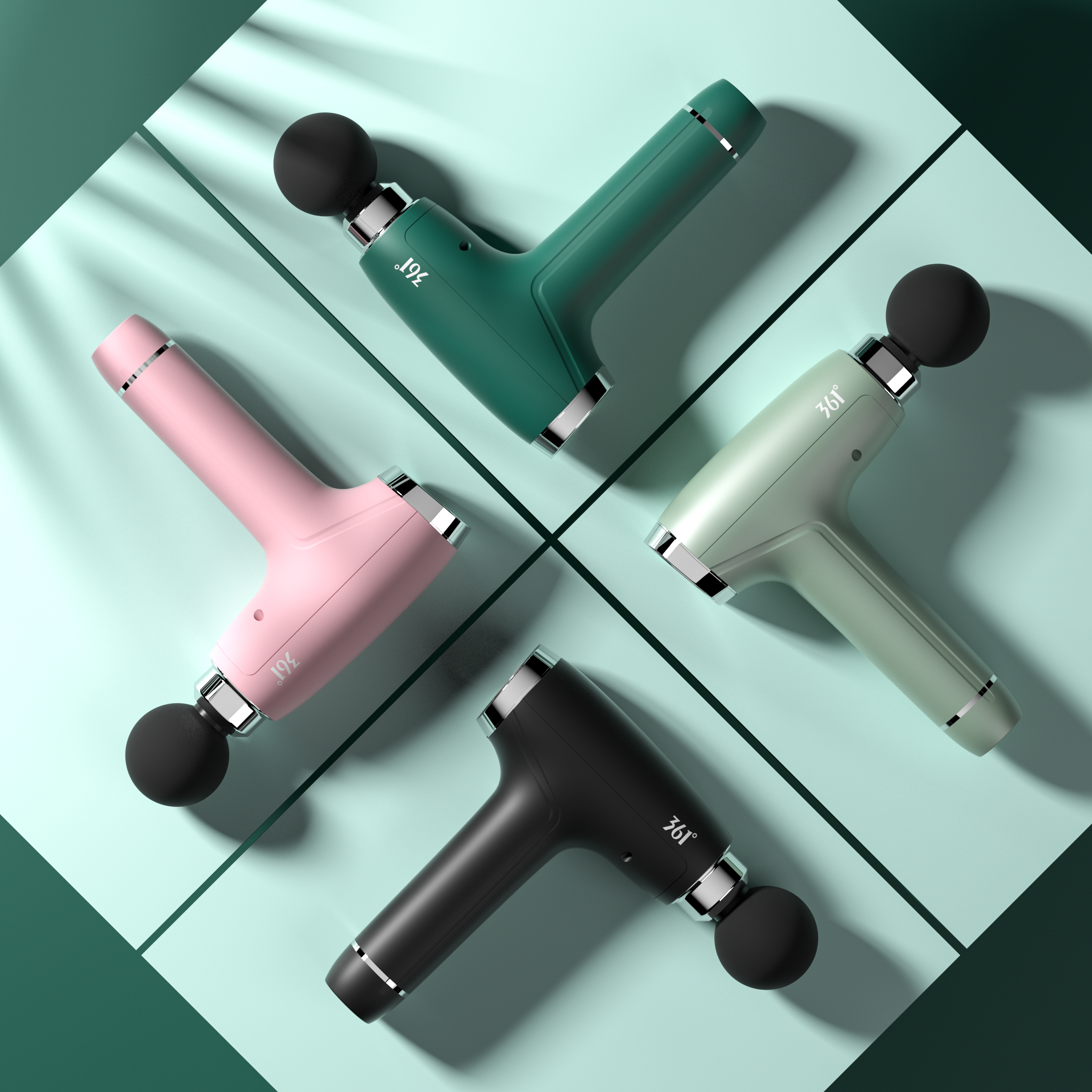 c4d，oc，3D modeling，3D modeling，Product modeling，Product rendering，Fascia gun，online retailers，