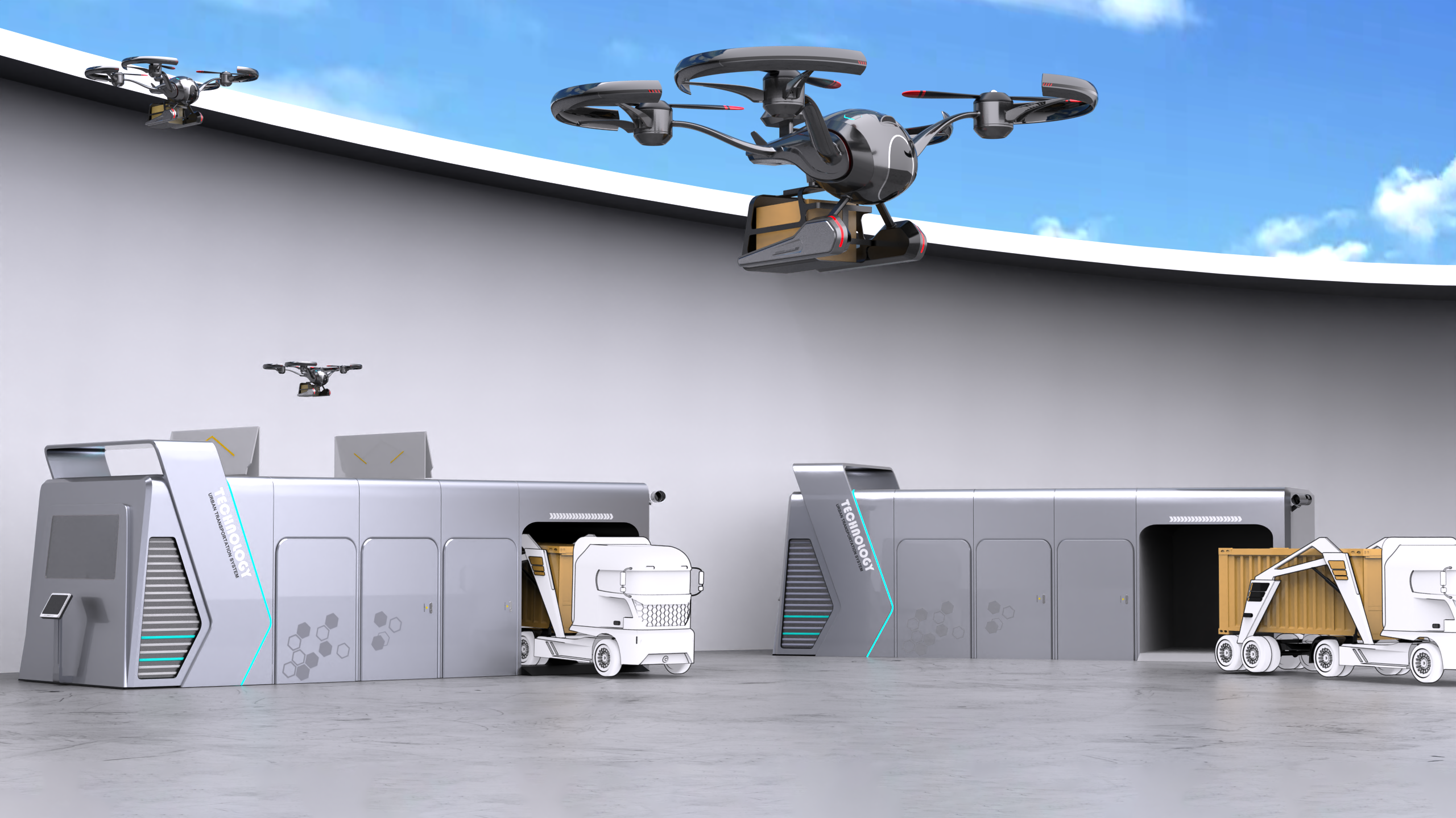 UAV，Transportation system，Logistics distribution，multi-function，Intelligent UAV，