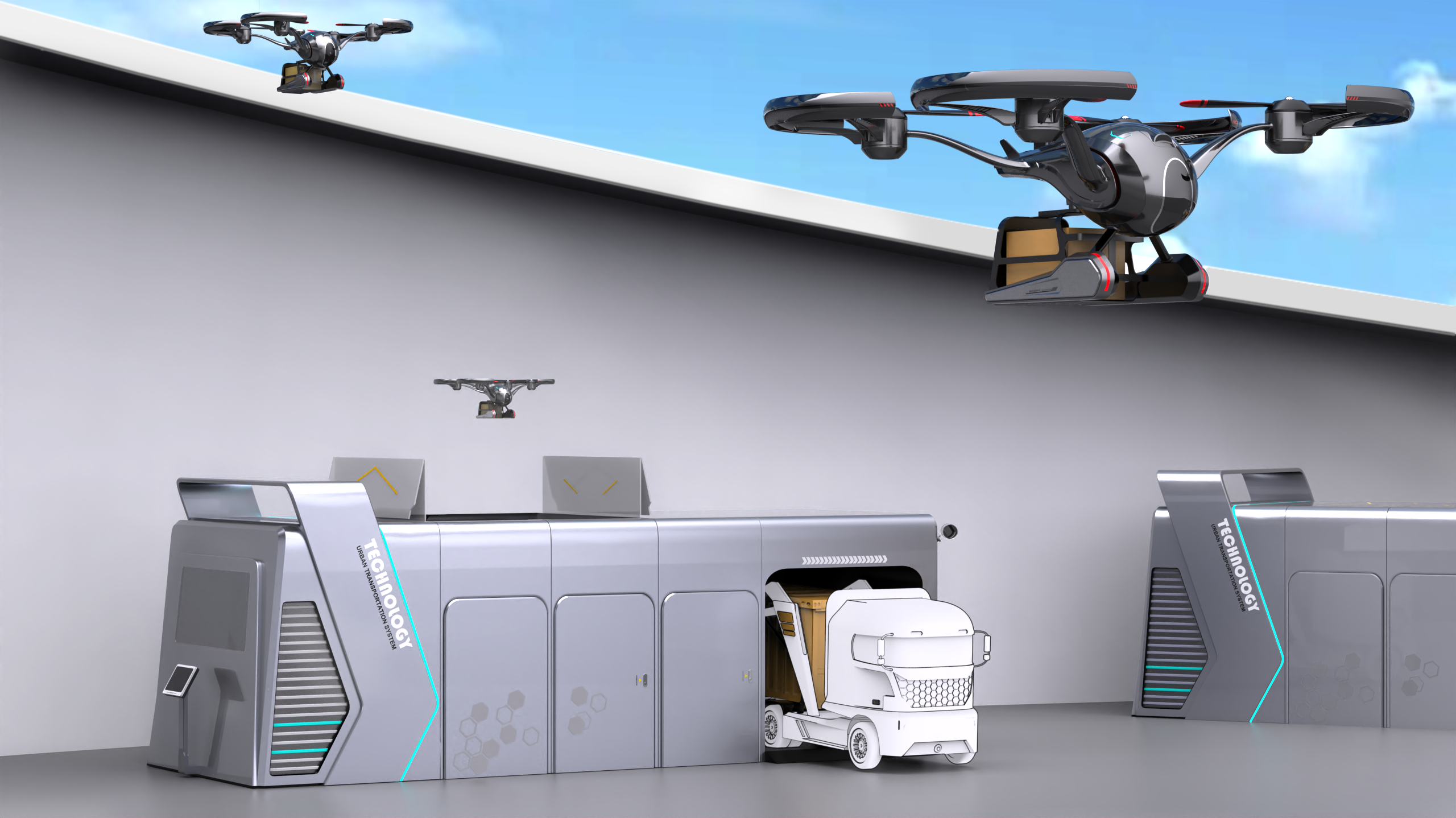 UAV，Transportation system，Logistics distribution，multi-function，Intelligent UAV，