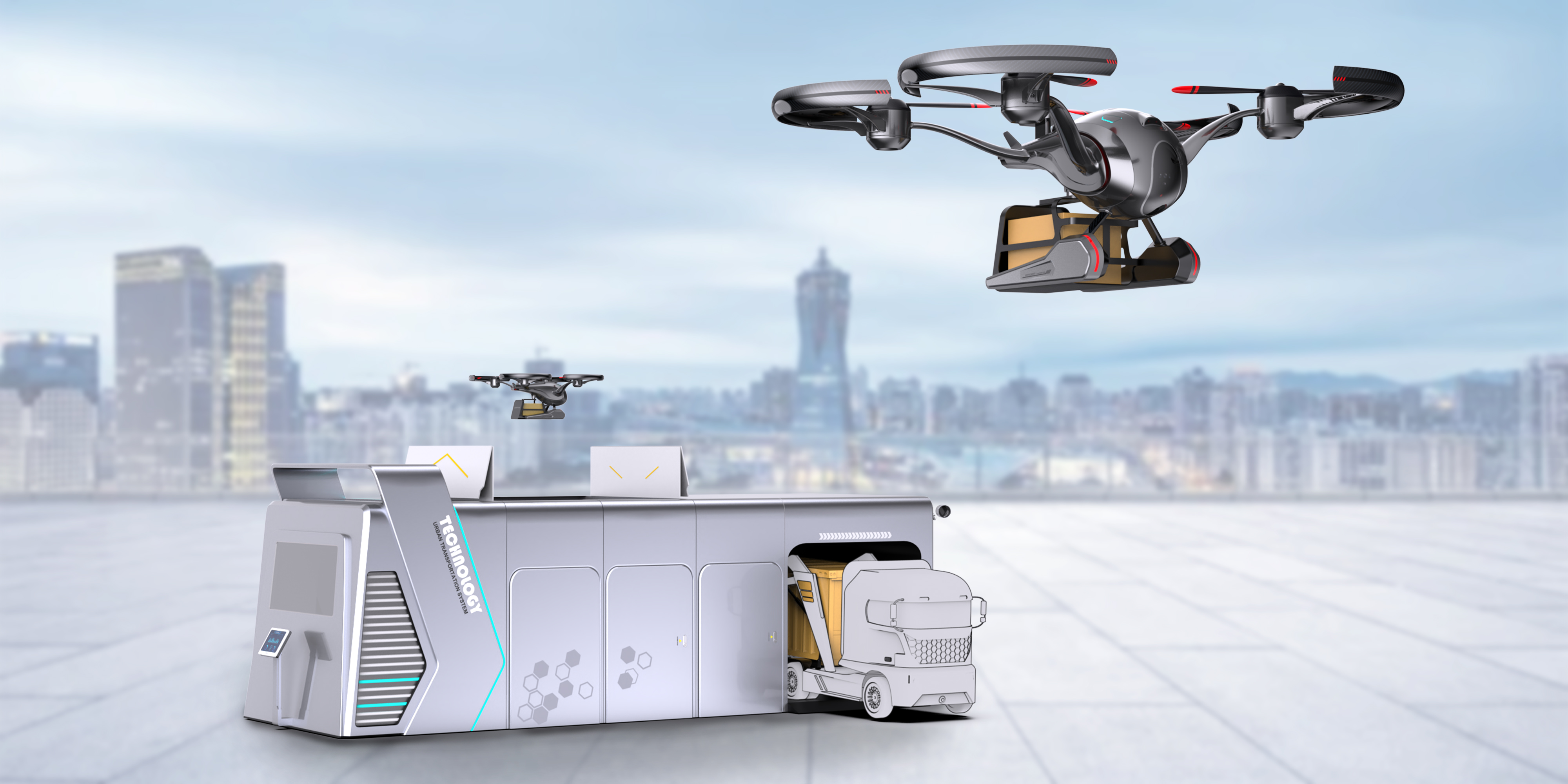 UAV，Transportation system，Logistics distribution，multi-function，Intelligent UAV，