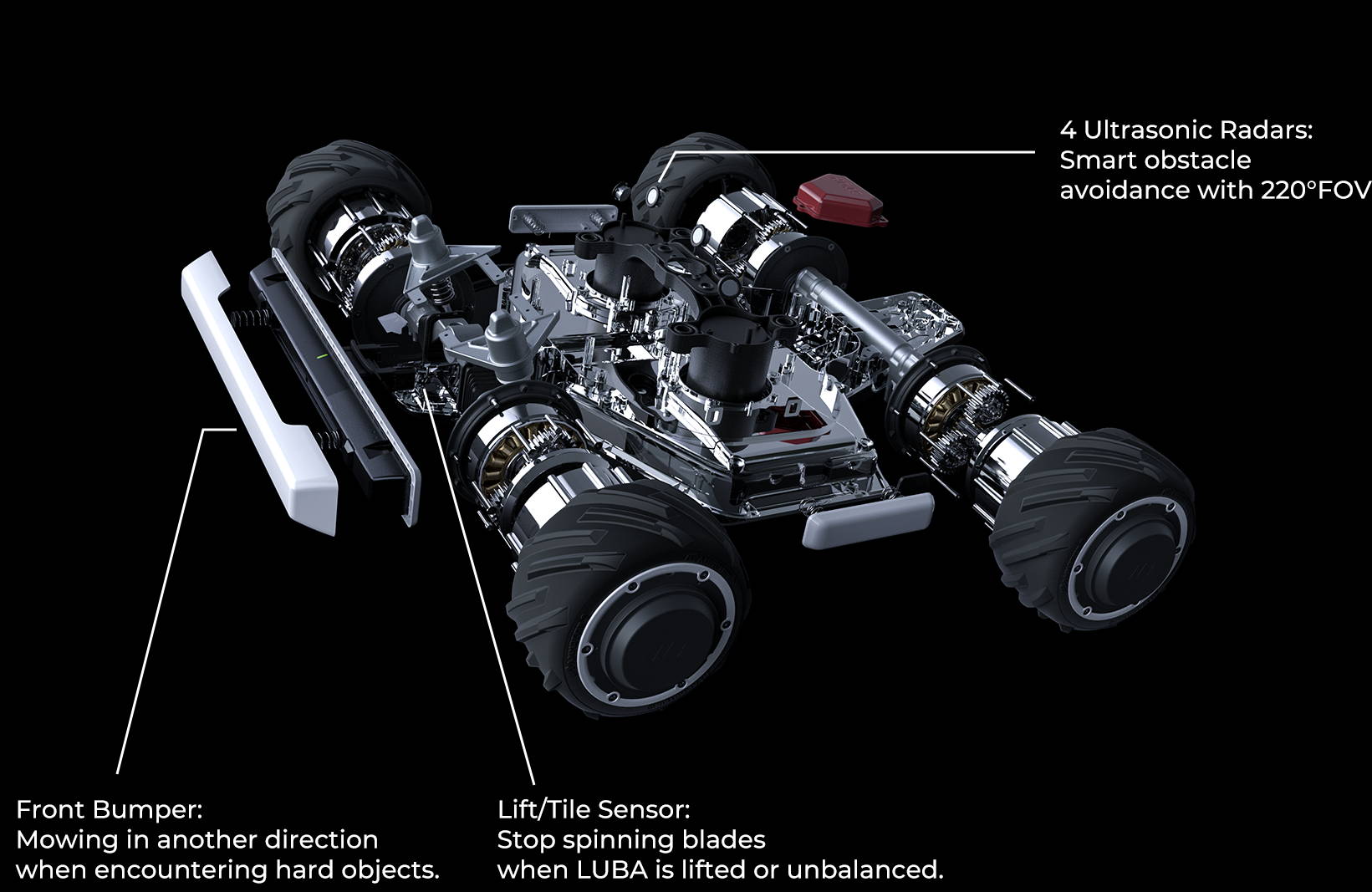 Mowing robot，4WD，Songling，