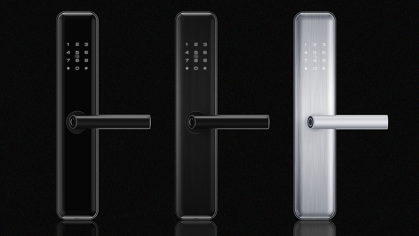 Intelligent lock，Door lock，Appearance design of intelligent lock，industrial design，product design，Intelligent door lock，