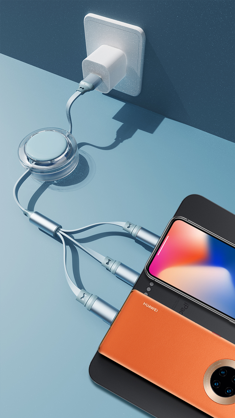 data line，Three in one，jelly，Pudding，Transparent shell，