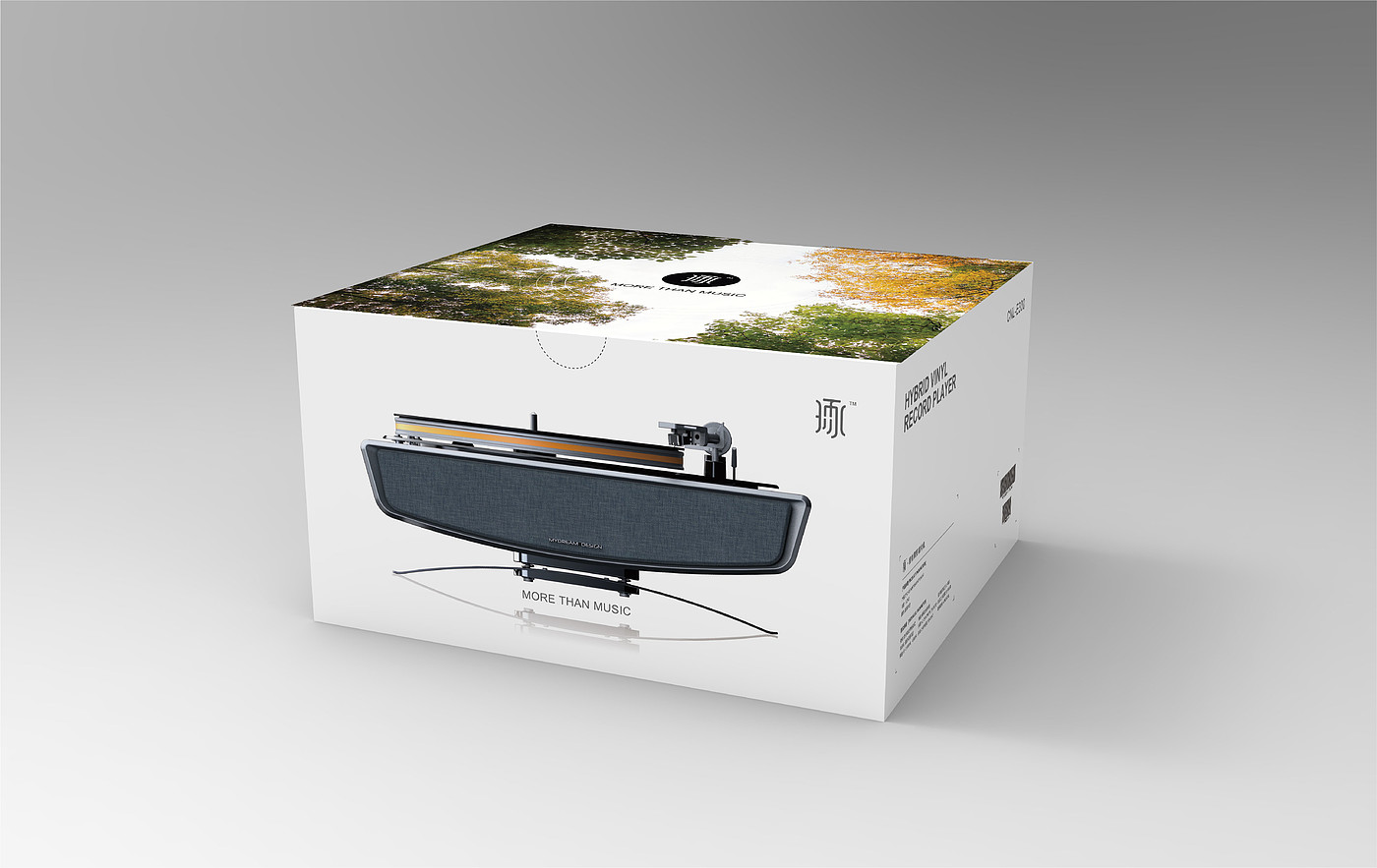 packing design，Intelligent vinyl record player，Fashion retro phonograph，Packaging Design of Black Glue Machine，