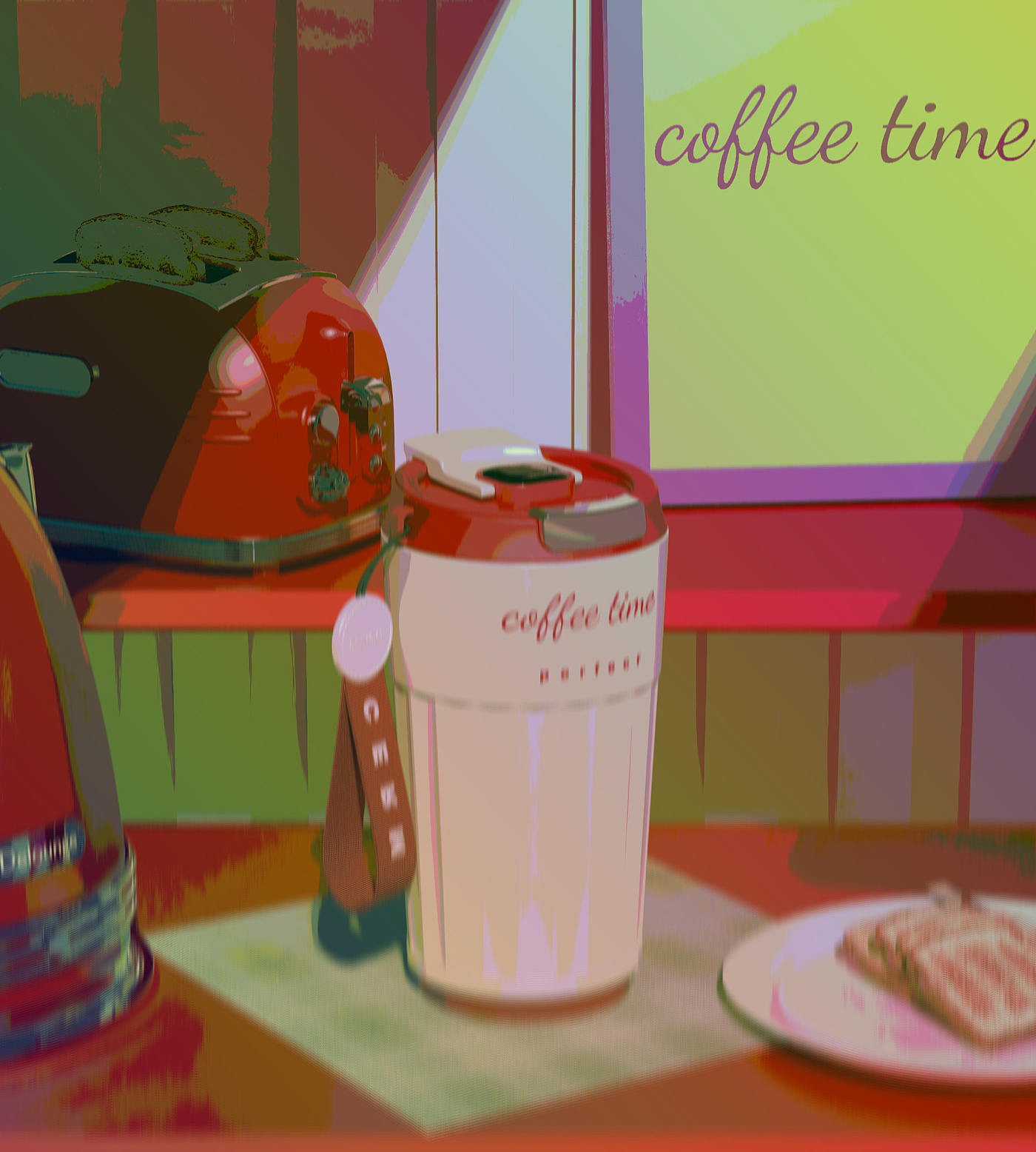 Water cup，coffee cup，Retro，