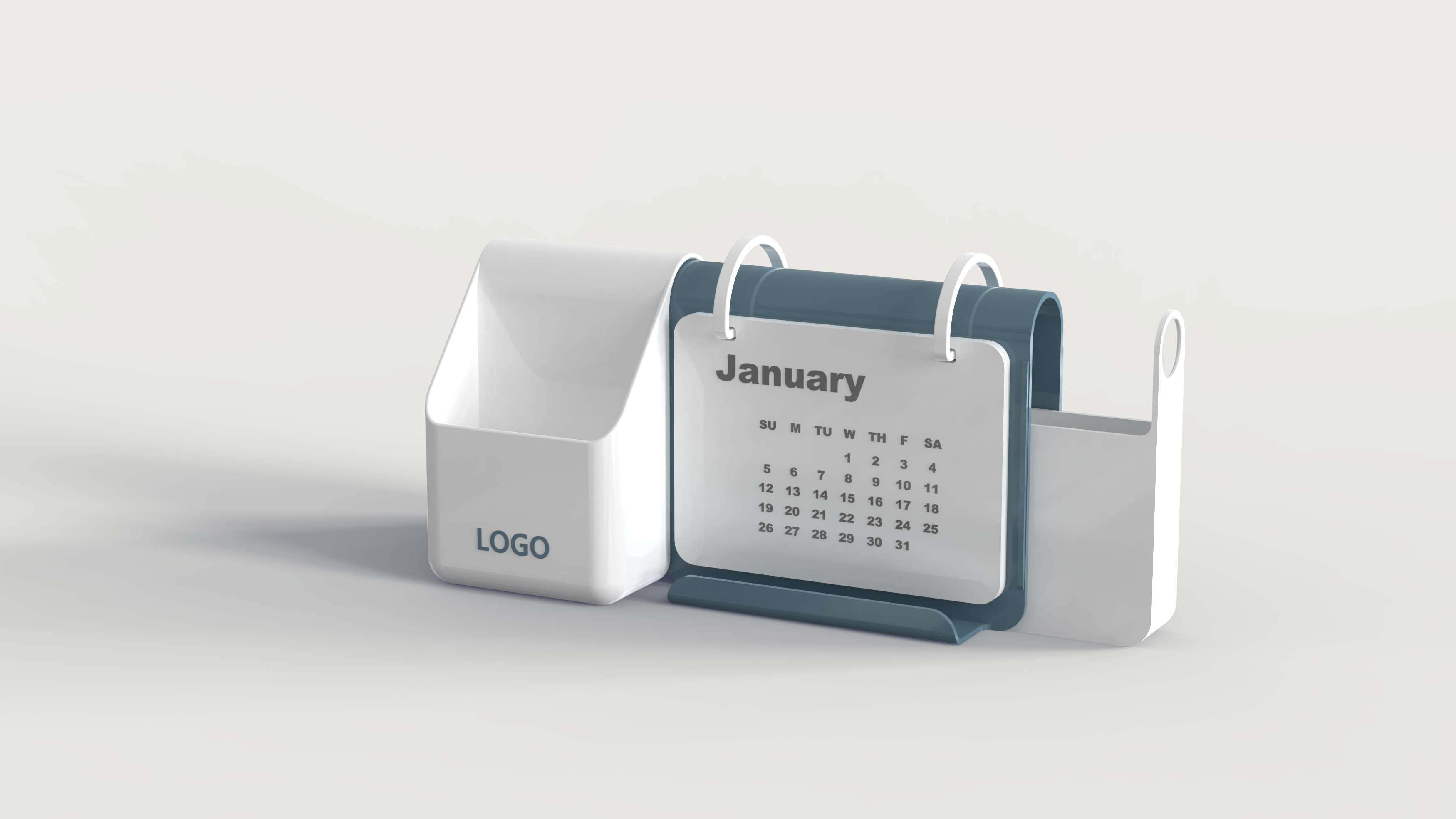 Desk calendar，multi-function，Receive，Stationery，pen container，