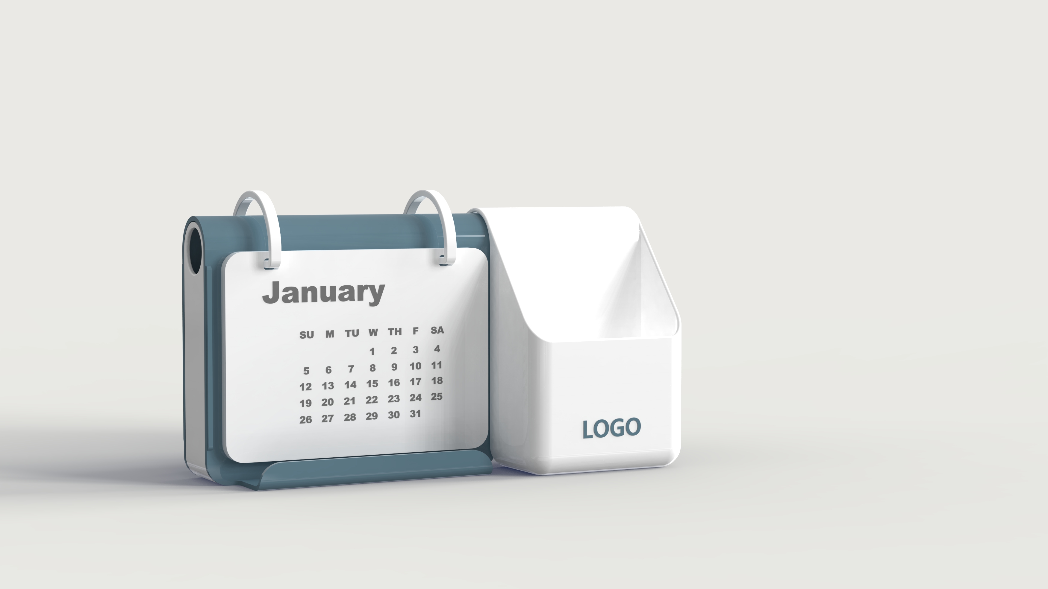 Desk calendar，multi-function，Receive，Stationery，pen container，