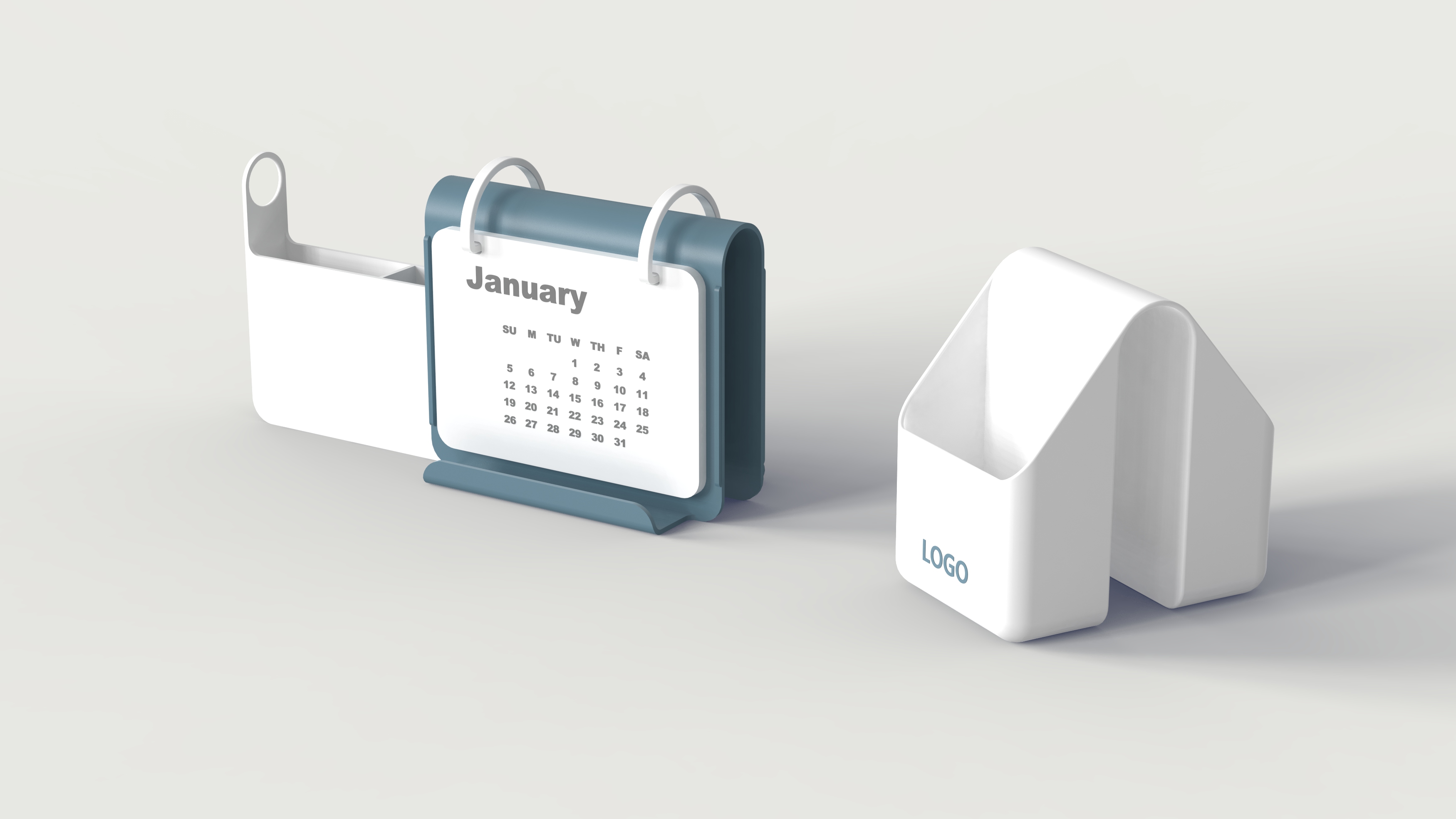 Desk calendar，multi-function，Receive，Stationery，pen container，